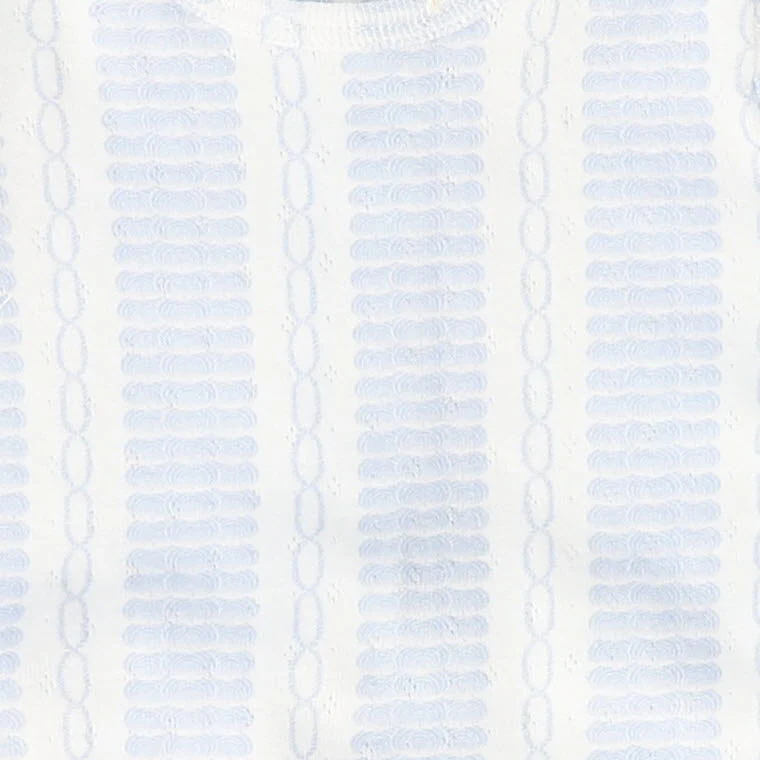 BEBE JOLEE BLUE PATTERN POINTELLE FOOTIE - Image 2