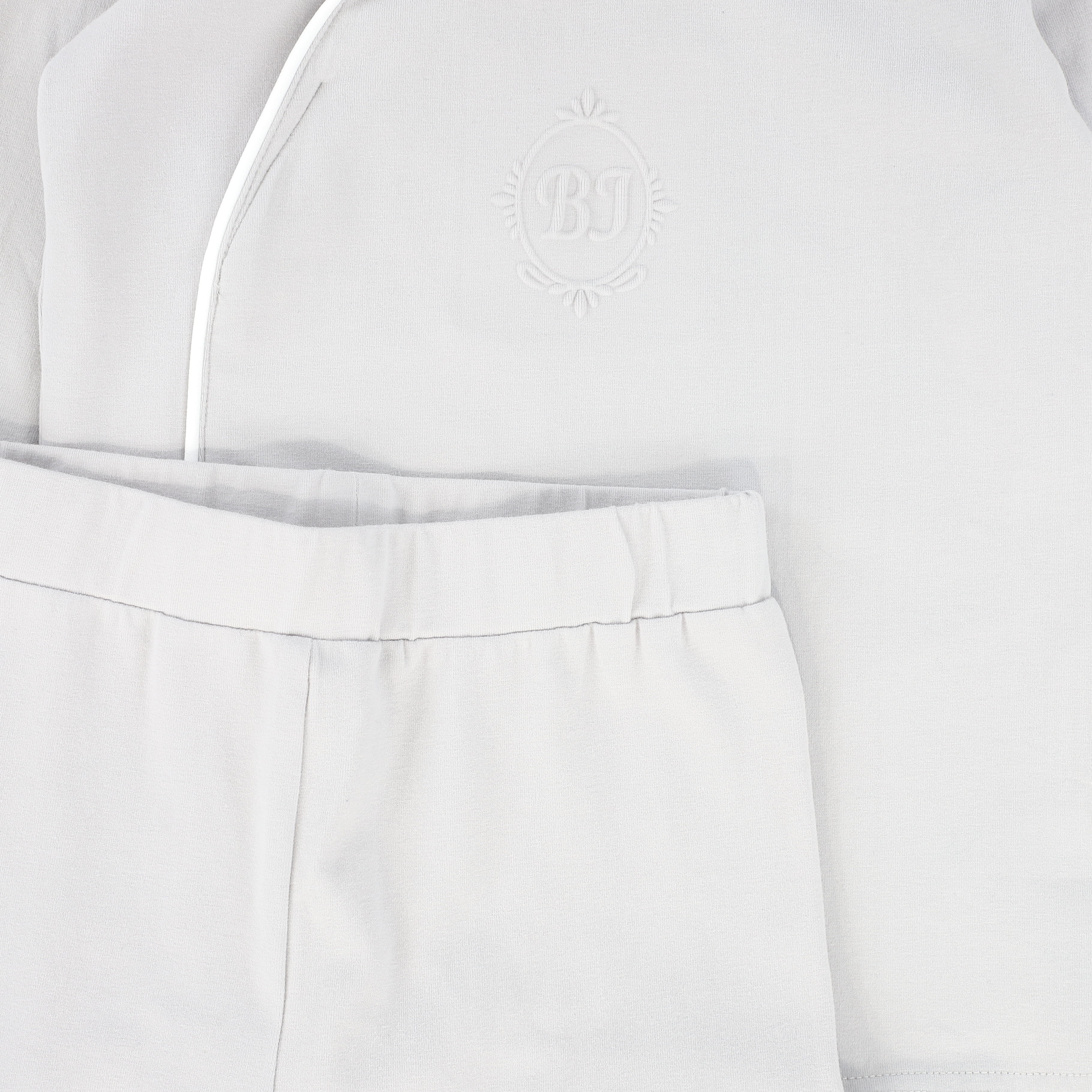 BEBE JOLEE GREY PIPED WRAP PAJAMAS [FINAL SALE] - Image 2