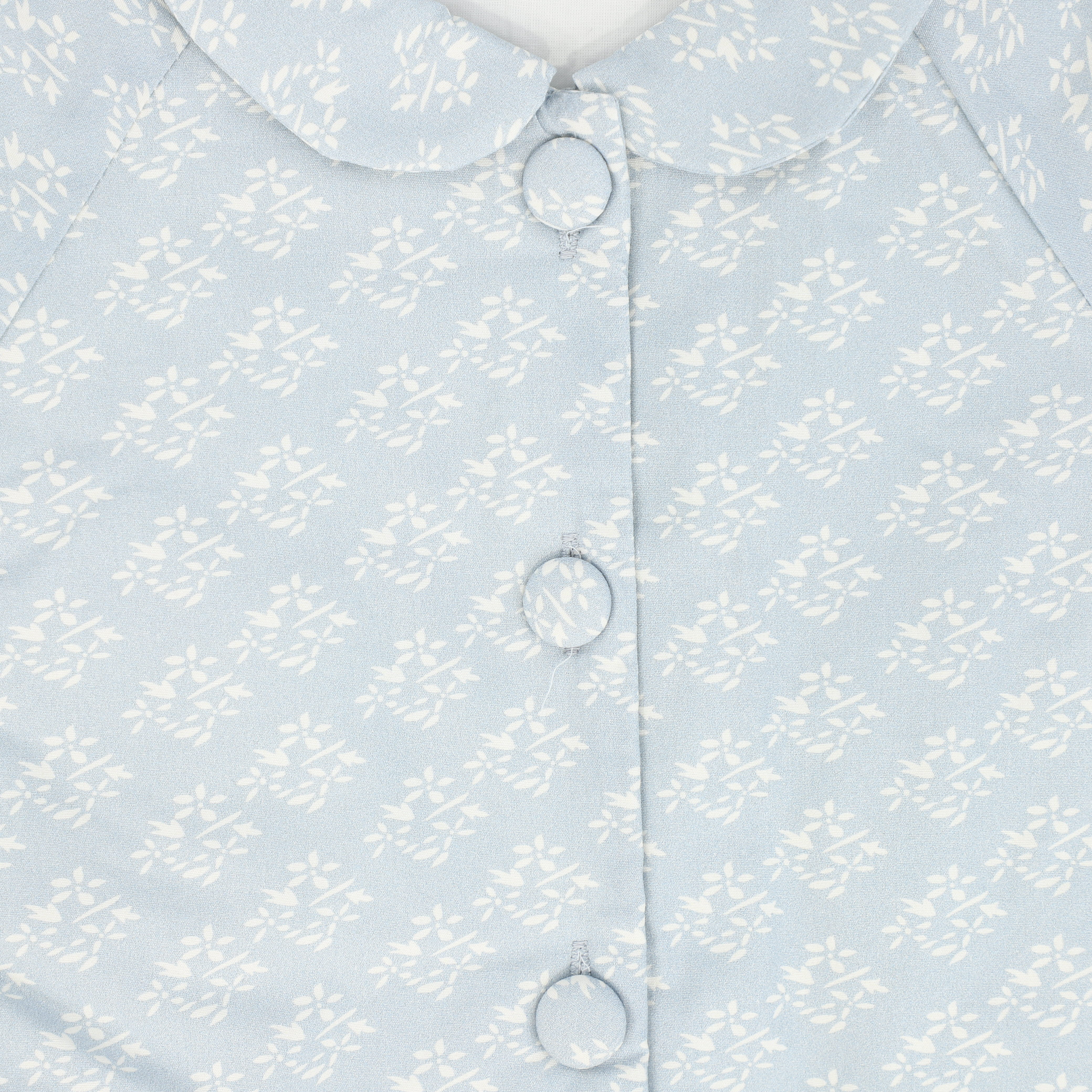 BEBE JOLEE BLUE QUILTED FLORAL JACKET [FINAL SALE] - Image 2