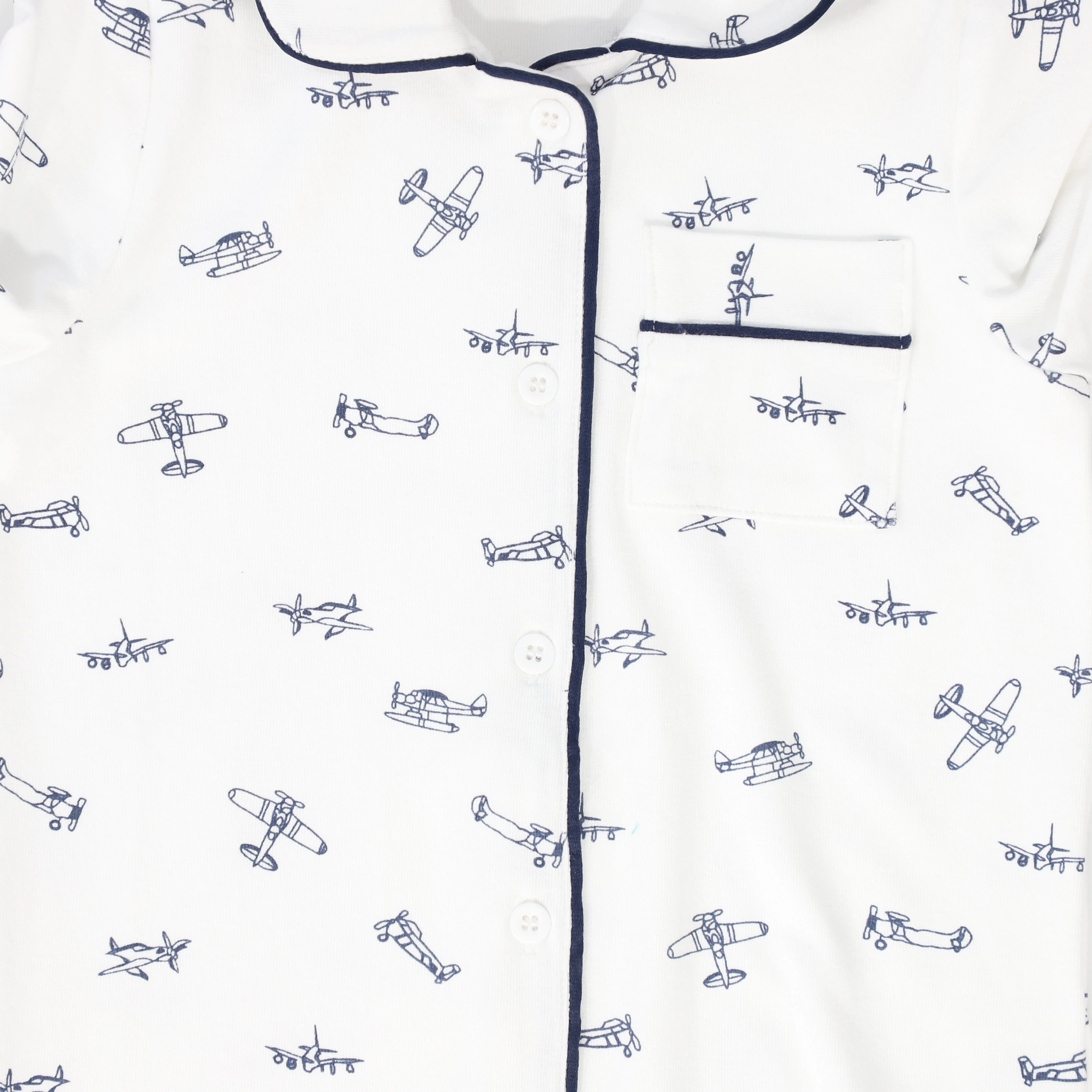 BEBE JOLEE NAVY PIPED PRINTED PAJAMA - Image 2