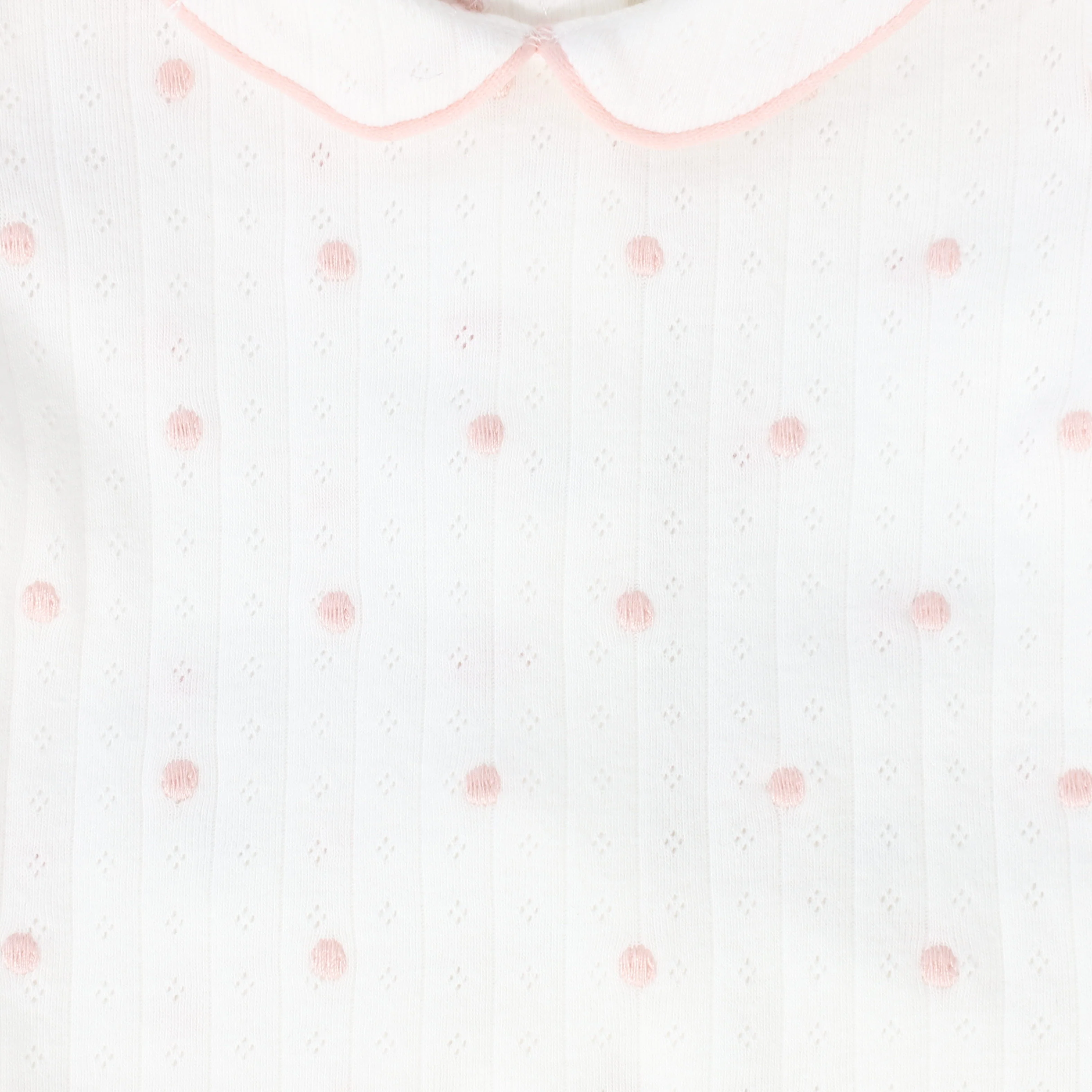 BEBE JOLEE PINK EMBROIDERED DOT FOOTIE - Image 2