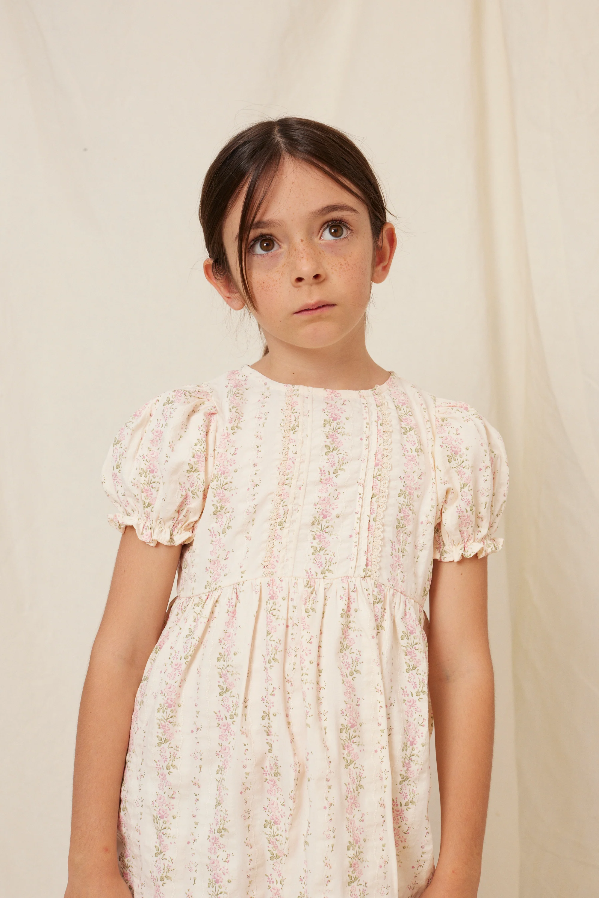 BEBE ORGANIC PINK FLORAL PUFF SLEEVE DRESS [FINAL SALE] - Image 2