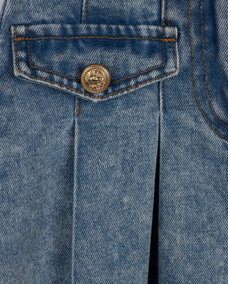 CABANA DENIM SINGLE POCKET PLEAT SKIRT [FINAL SALE] - Image 2