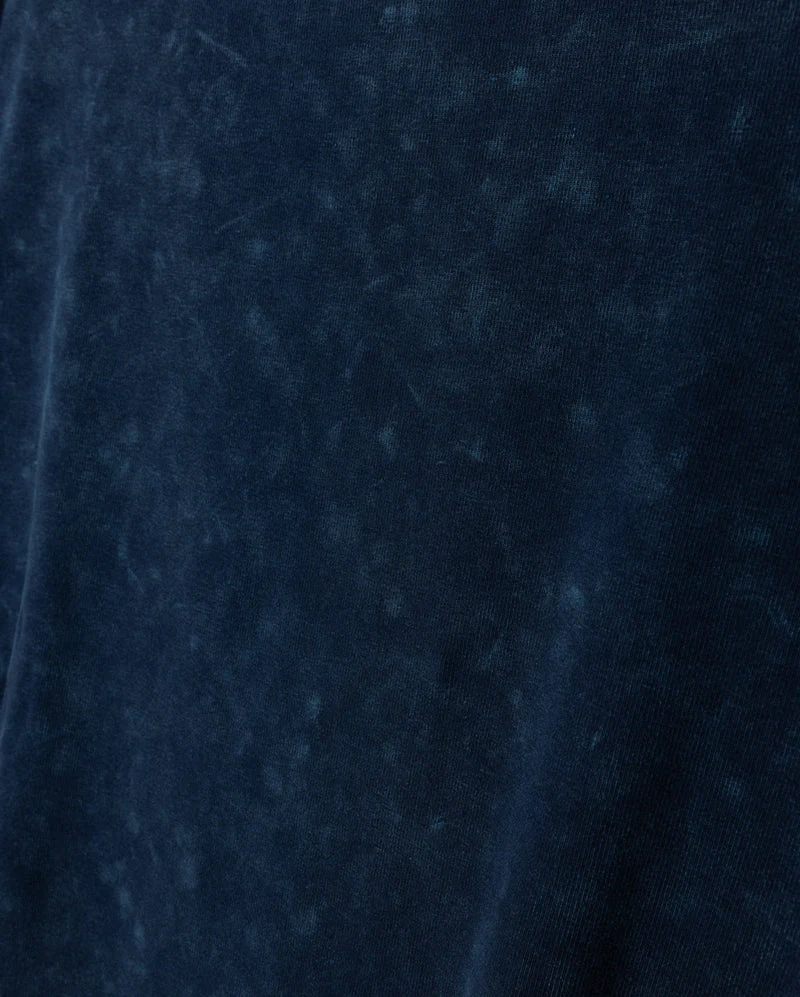 CABANA MID BLUE MINERAL WASH PUFF SLEEVE T-SHIRT [FINAL SALE] - Image 2