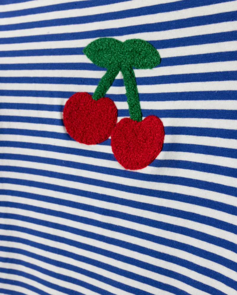 CABANA ROYAL BLUE CHERRY STRIPED T-SHIRT [FINAL SALE] - Image 2