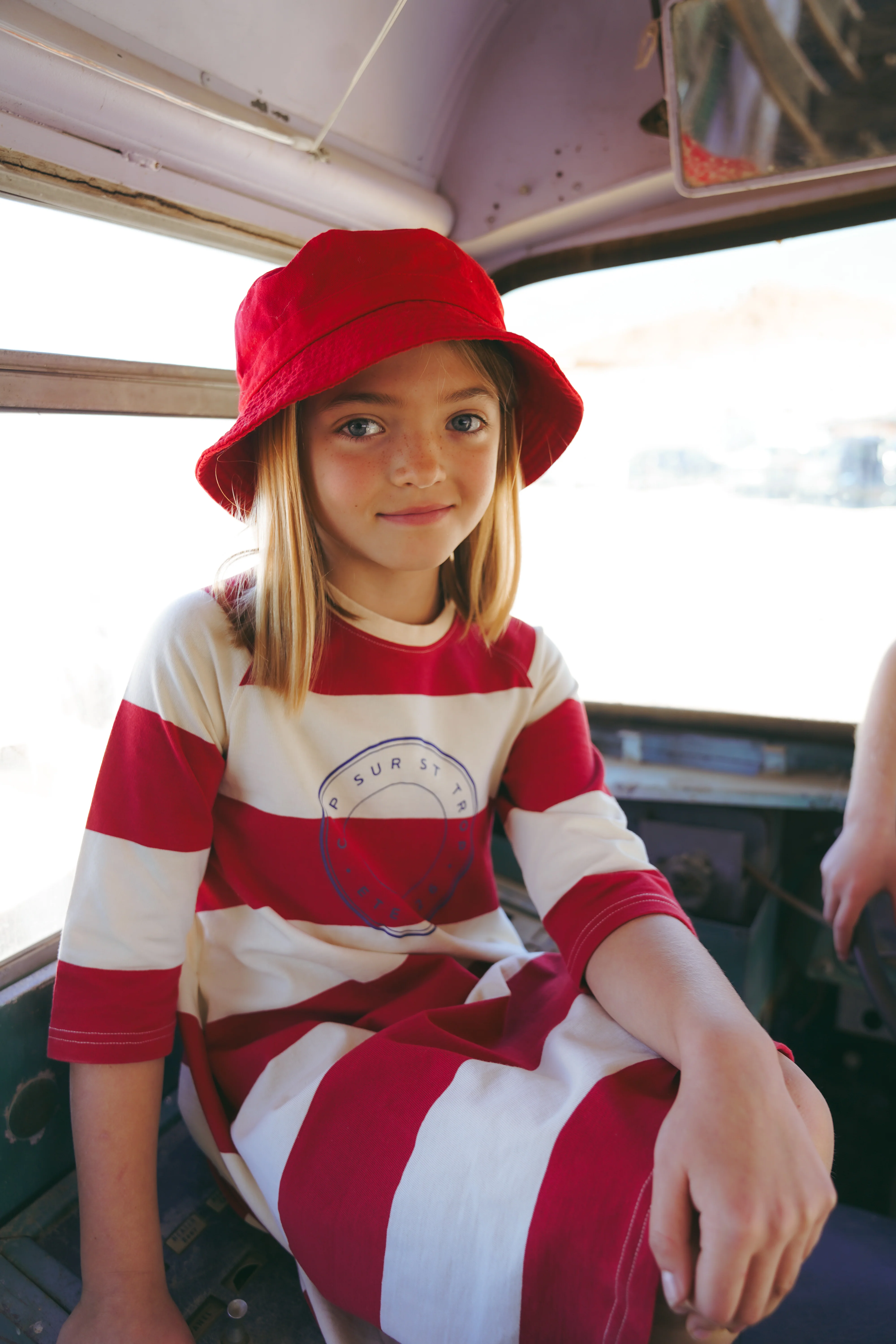 COCO BLANC RED WIDE STRIPE DRESS [FINAL SALE] - Image 2