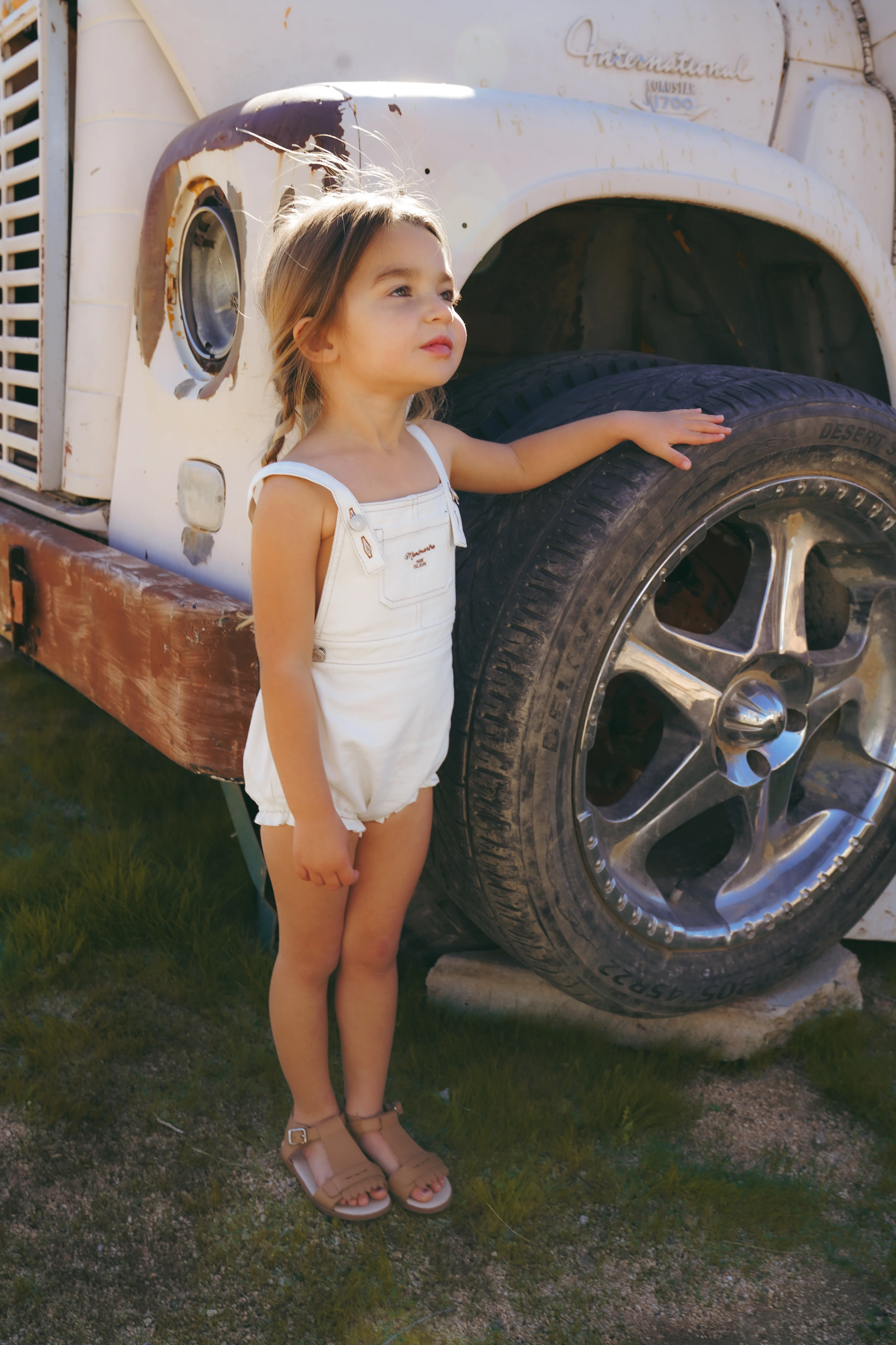 COCO BLANC WHITE DENIM POCKET ROMPER [FINAL SALE] - Image 2