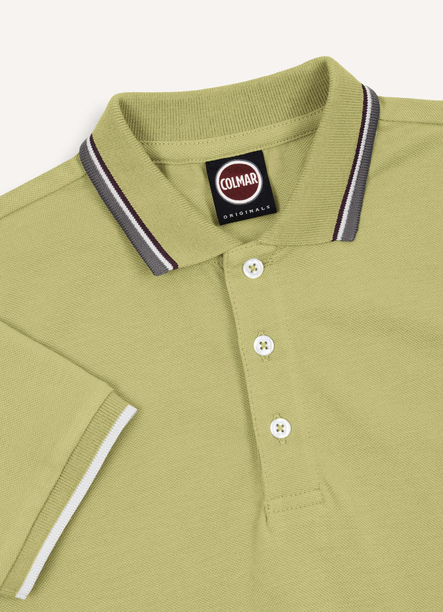 COLMAR LIGHT GREEN STRIPE TRIM POLO T-SHIRT [FINAL SALE] - Image 2