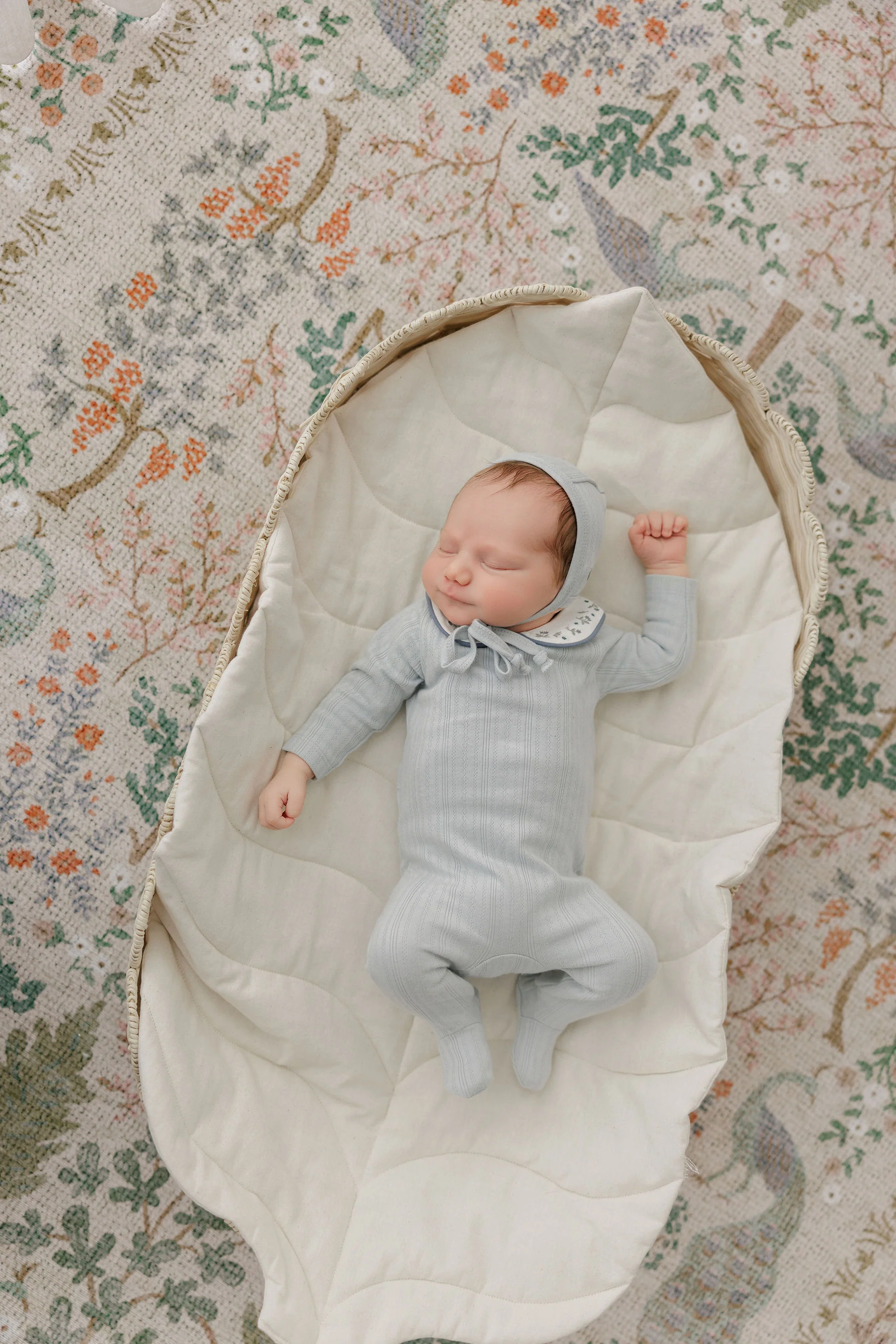 ELYS & CO BLUE FLORAL EMBROIDERED LAYETTE SET - Image 2