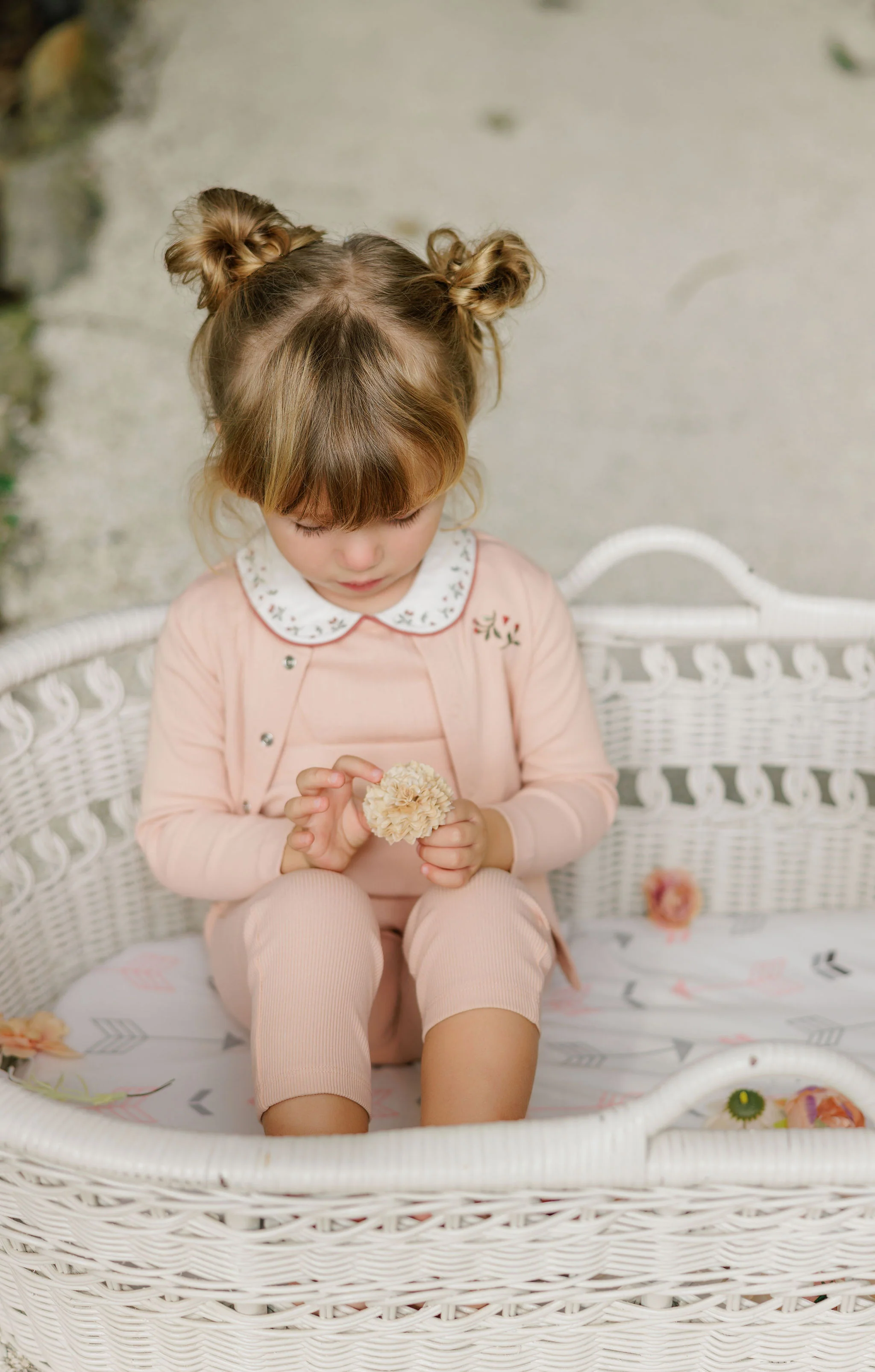 ELYS & CO PINK FLORAL EMBROIDERED OVERALL SET [FINAL SALE] - Image 2