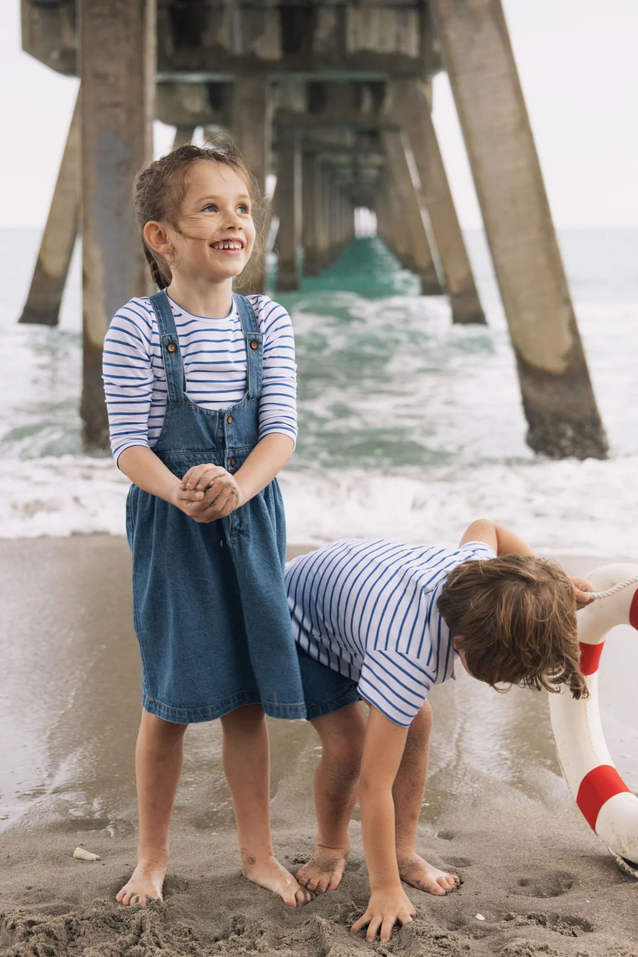 FARREN + ME BLUE DENIM SUSPENDER JUMPER [FINAL SALE] - Image 2