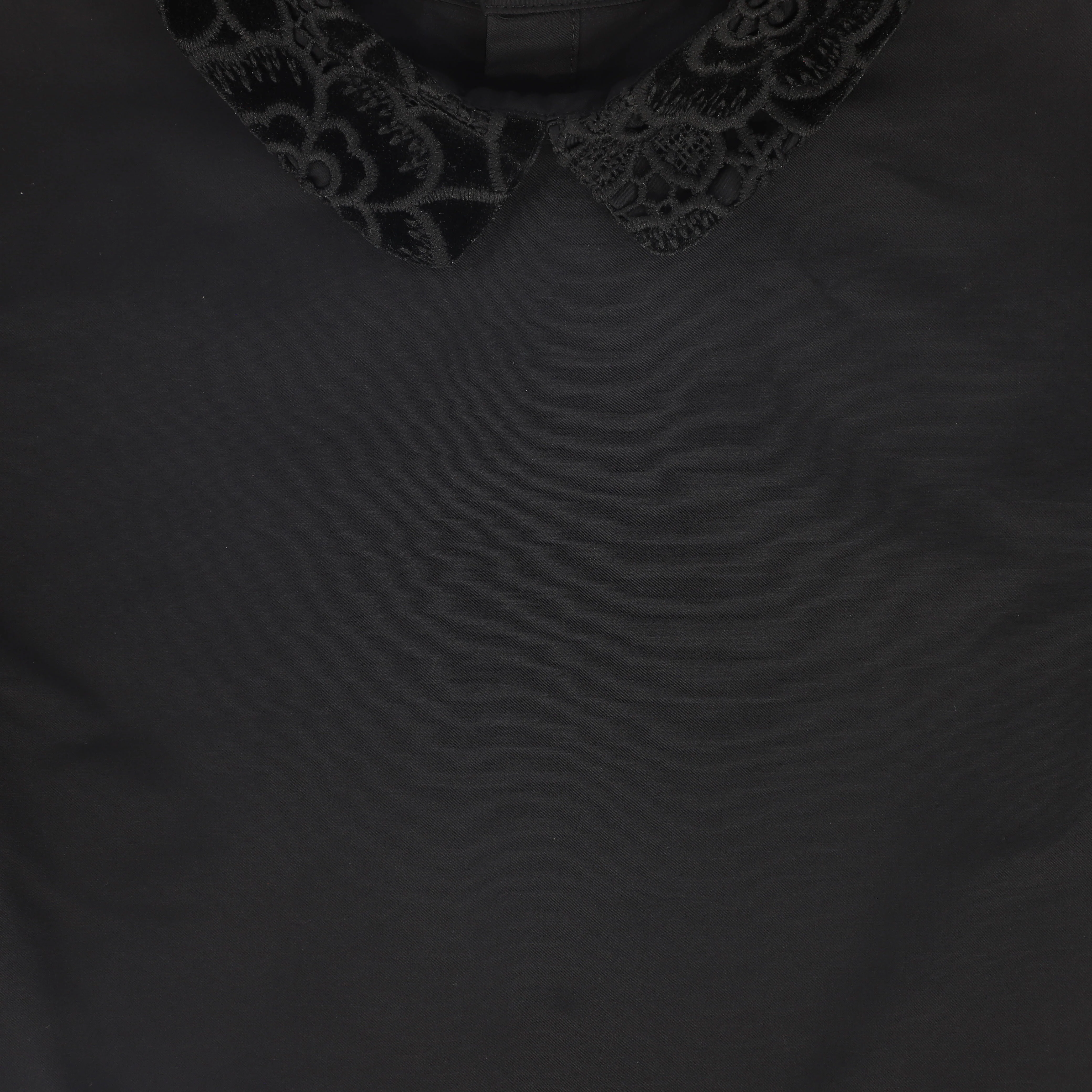 FRANCESCA GUILIANO BLACK EMBELLISHED COLLAR BLOUSE [FINAL SALE] - Image 3