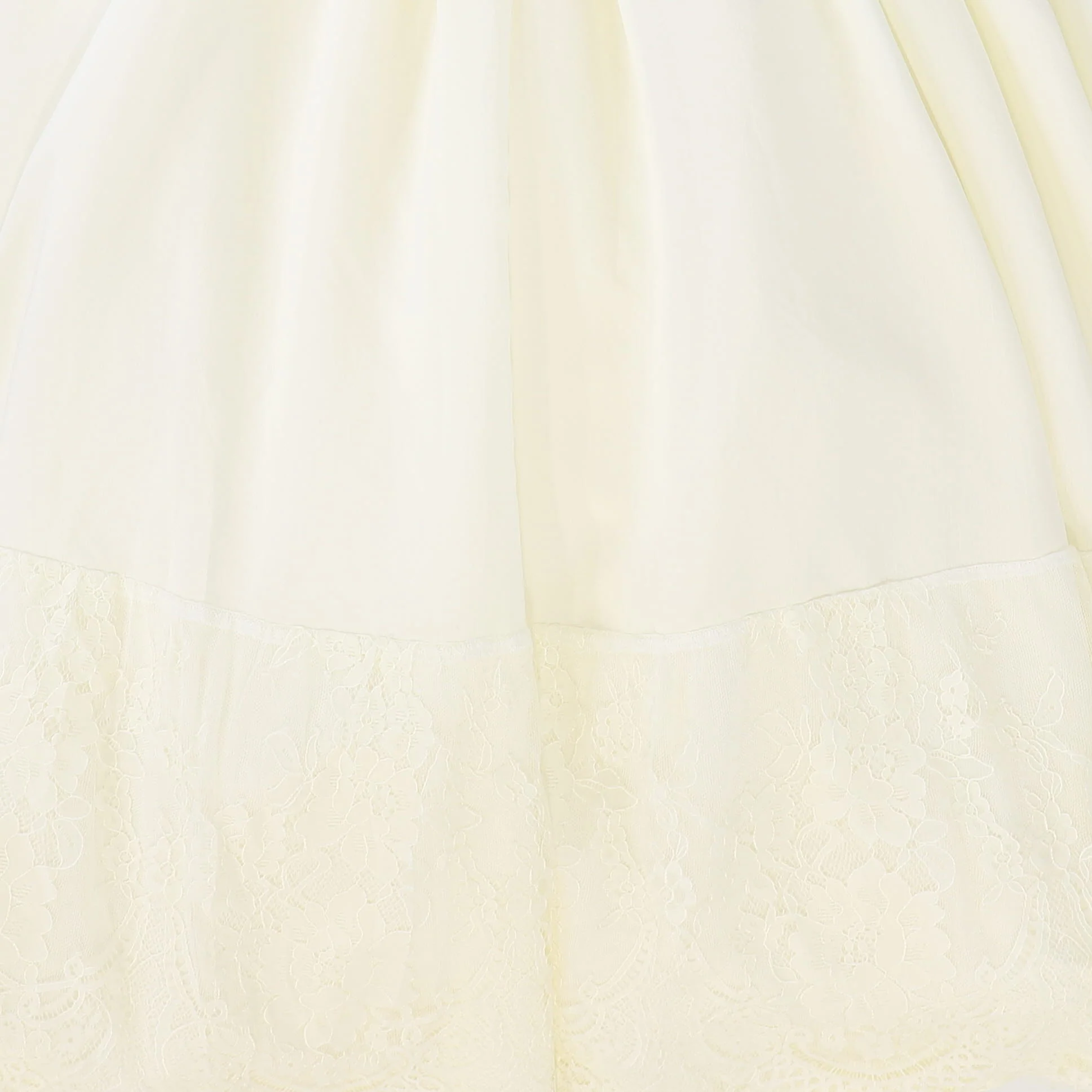 FRANCESCA GUILIANO CREAM LACE TRIM PUFF SLEEVE GOWN - Image 2