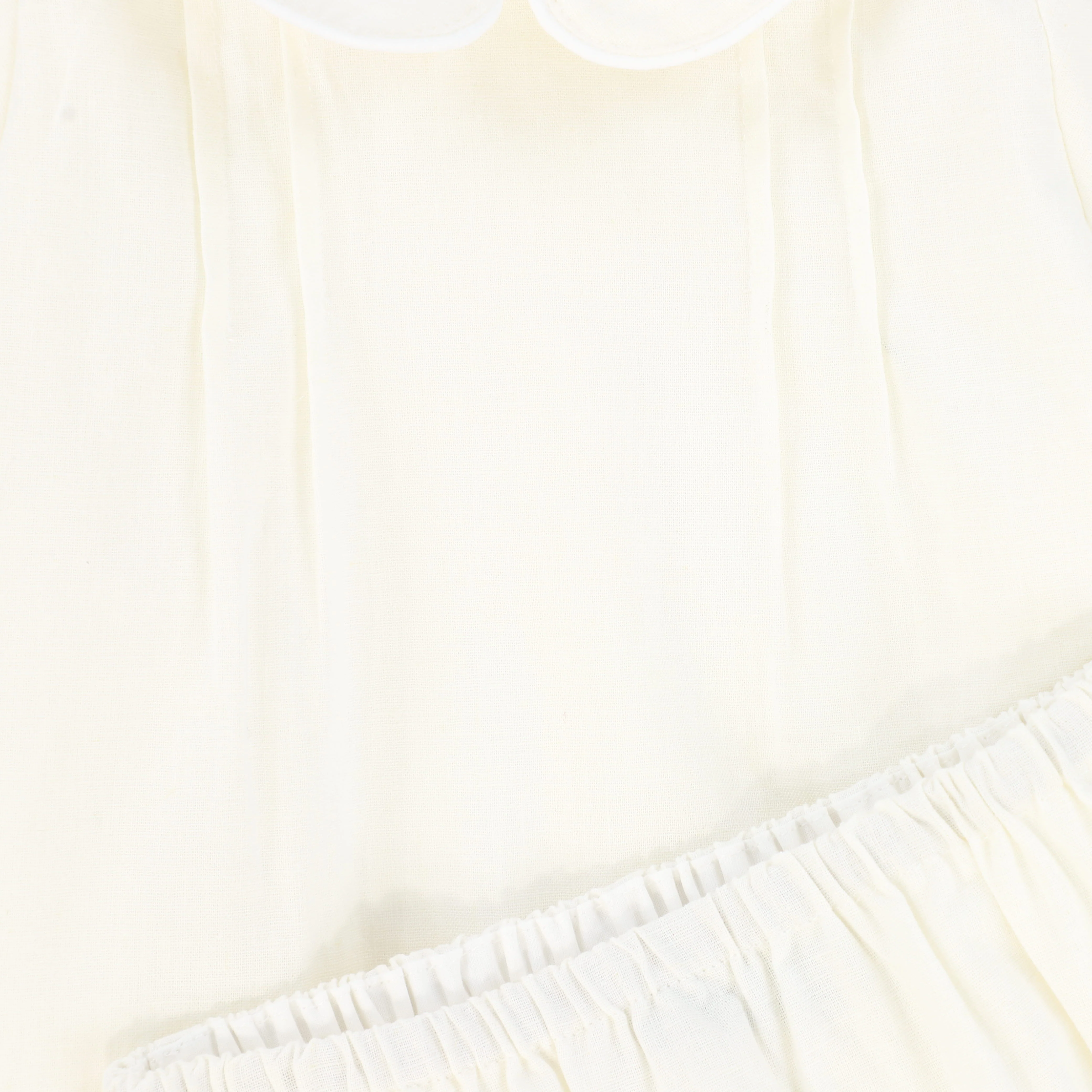 FRANCESCA GUILIANO IVORY LINEN PINTUCK BLOOMERS SET [FINAL SALE] - Image 5