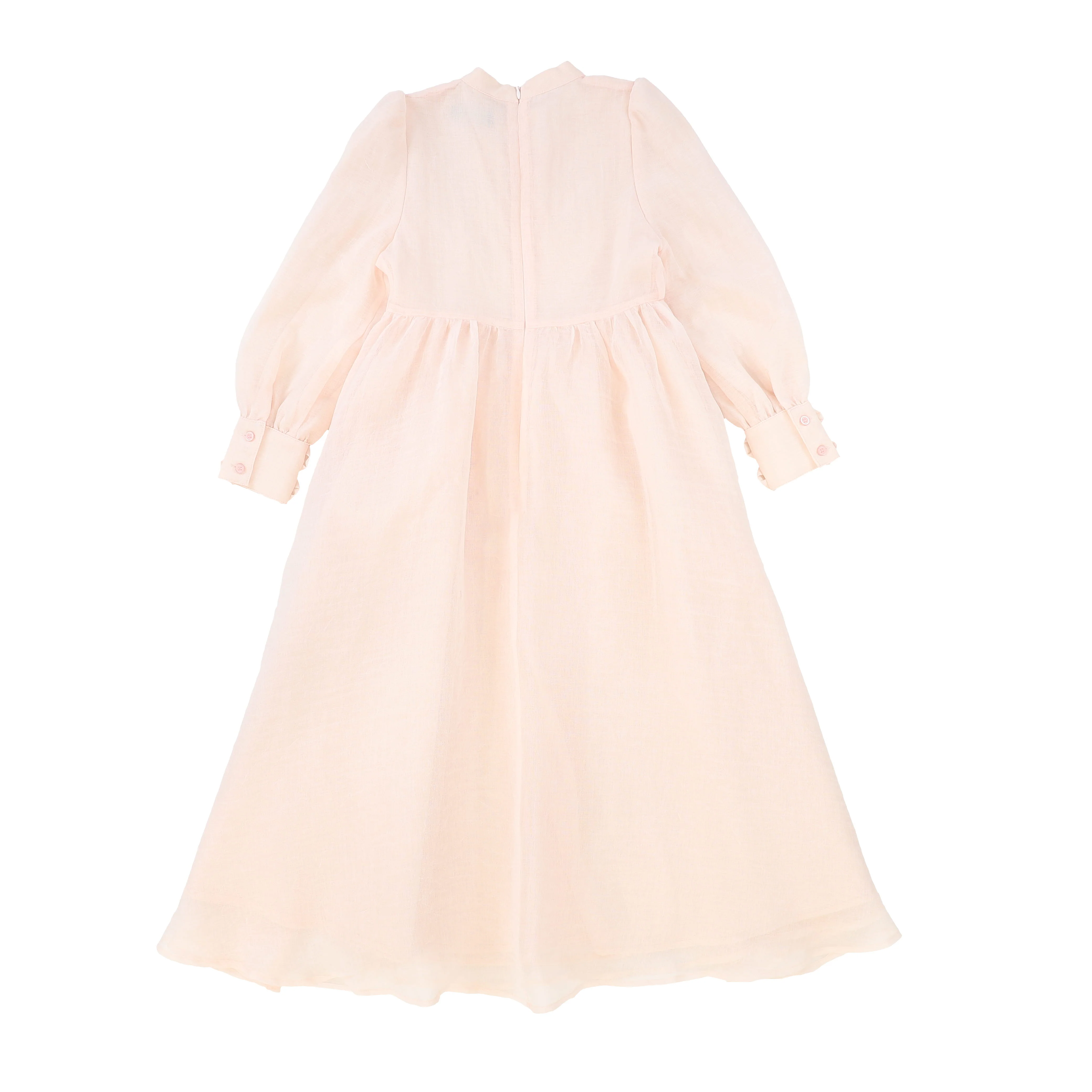 FRANCESCA GUILIANO PINK GAUZE BOW TRIM GOWN - Image 2