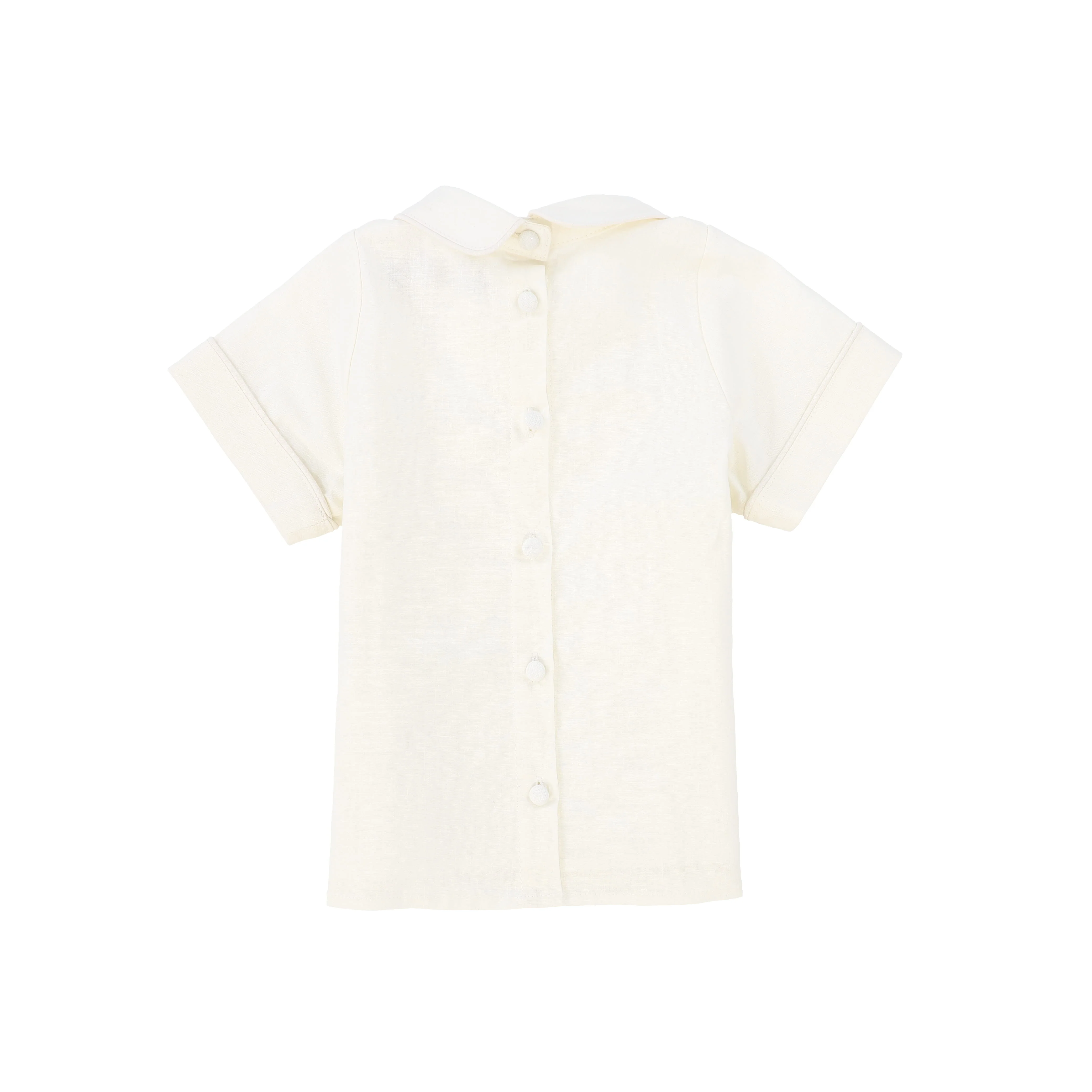 FRANCESCA GUILIANO WHITE PIPED LINEN COLLAR SET [FINAL SALE] - Image 3