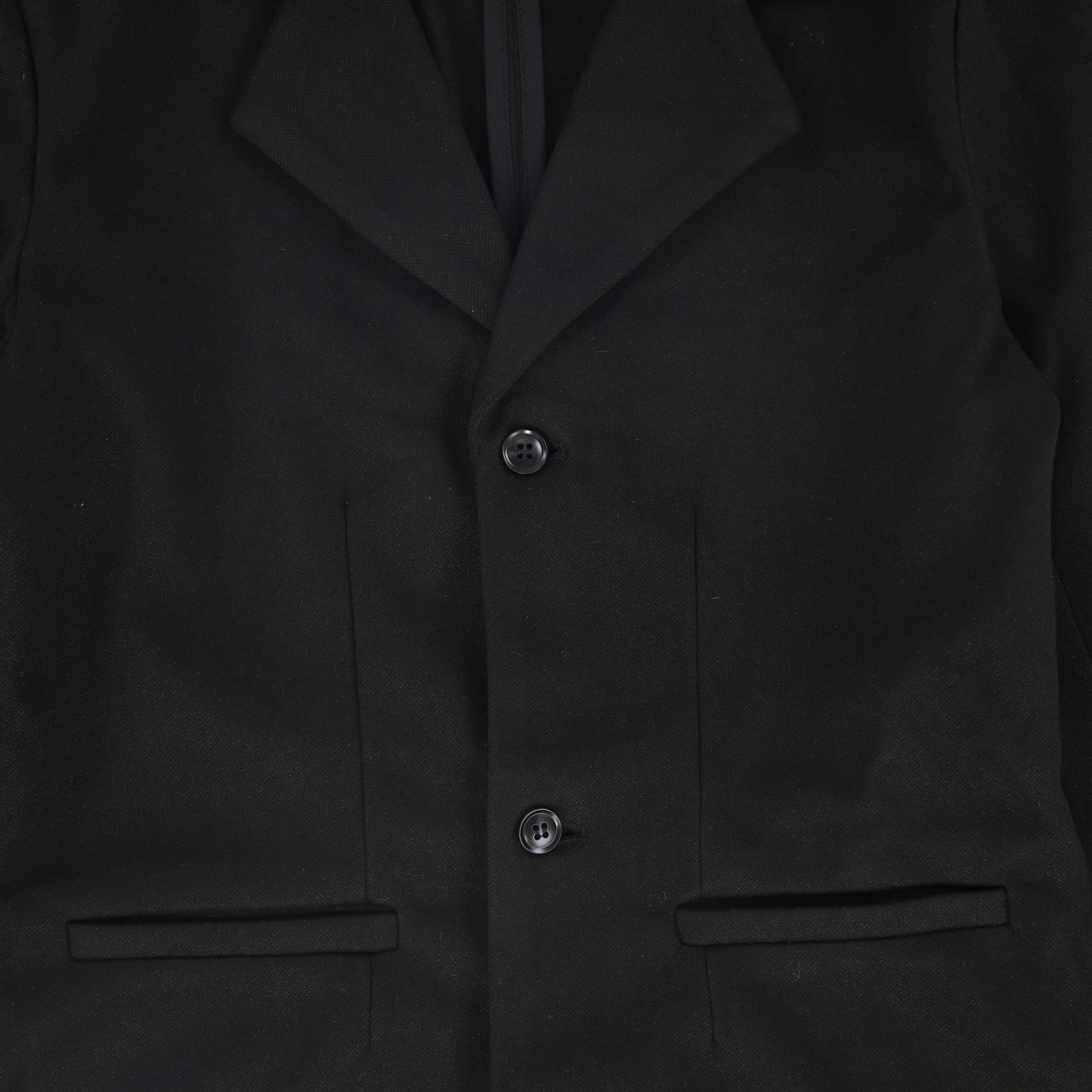 HARPER JAMES BLACK HERRINGBONE STRETCH BLAZER [FINAL SALE] - Image 2