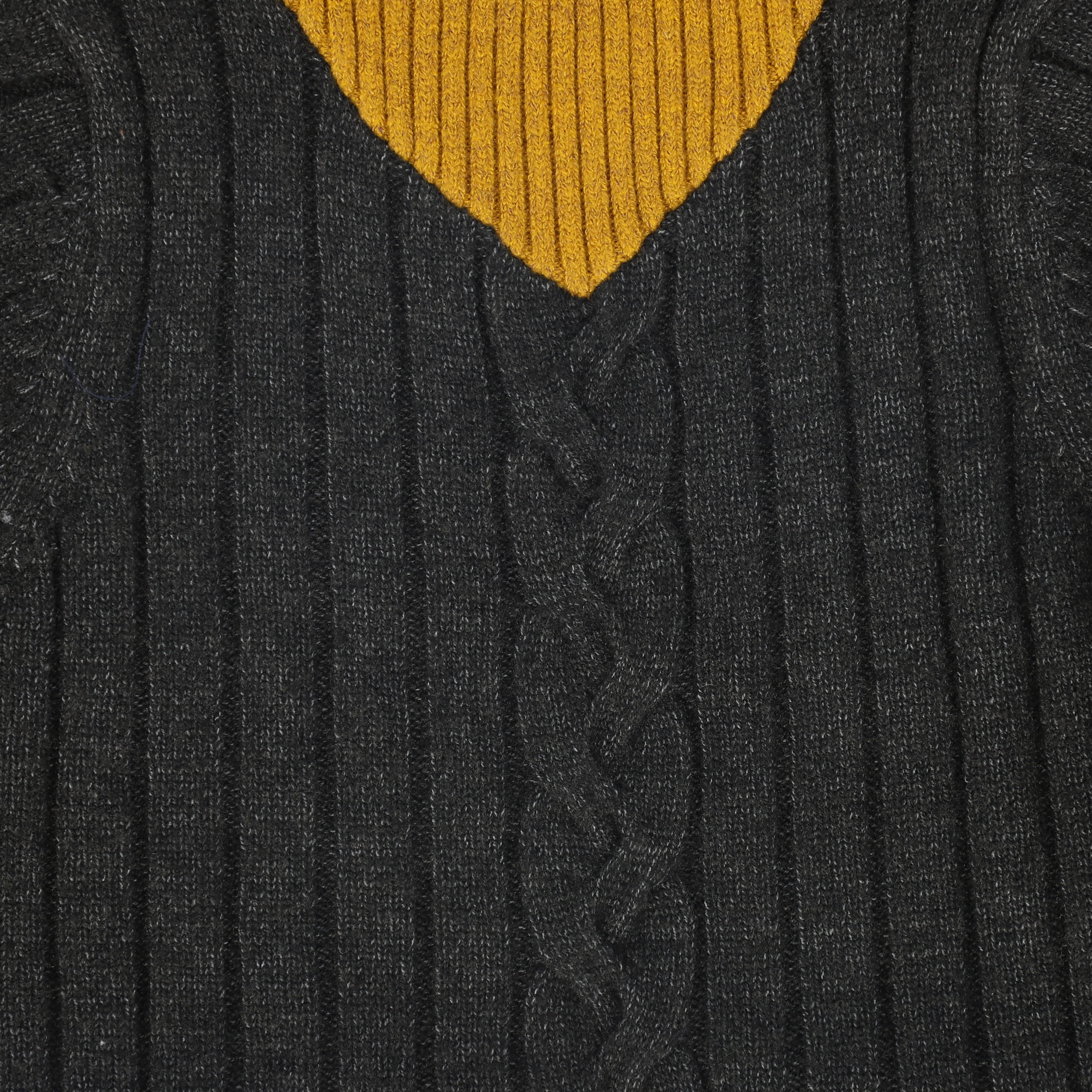HARPER JAMES CHARCOAL CENTER CABLE KNIT SWEATER [FINAL SALE] - Image 2