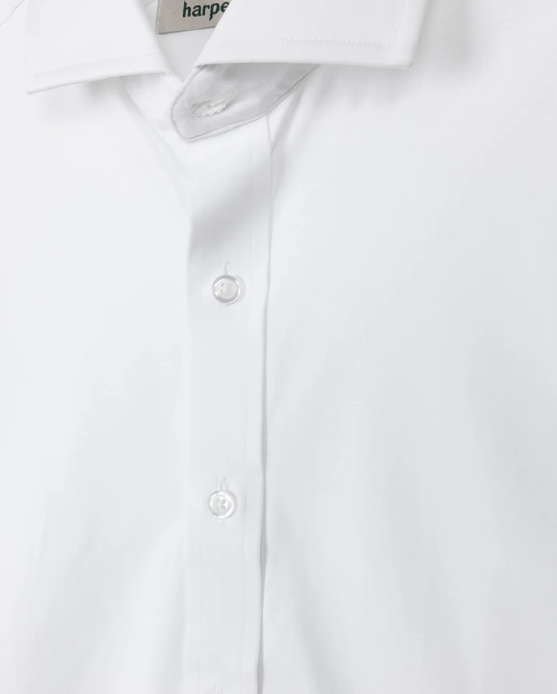 HARPER JAMES WHITE STRETCH BUTTON DOWN SHIRT [FINAL SALE] - Image 2