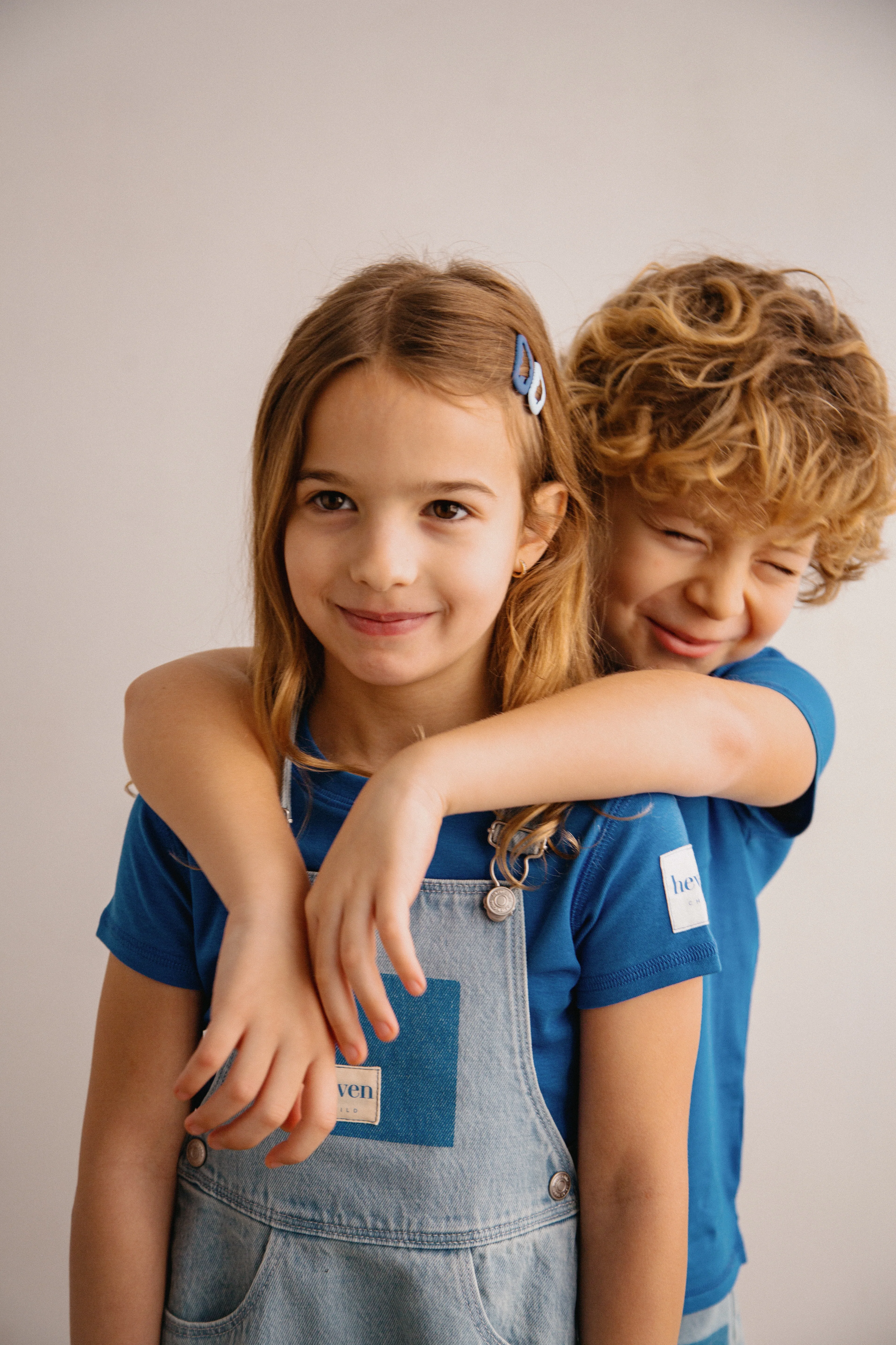 HEVEN CHILD BLUE DENIM POCKET JUMPER [FINAL SALE] - Image 2