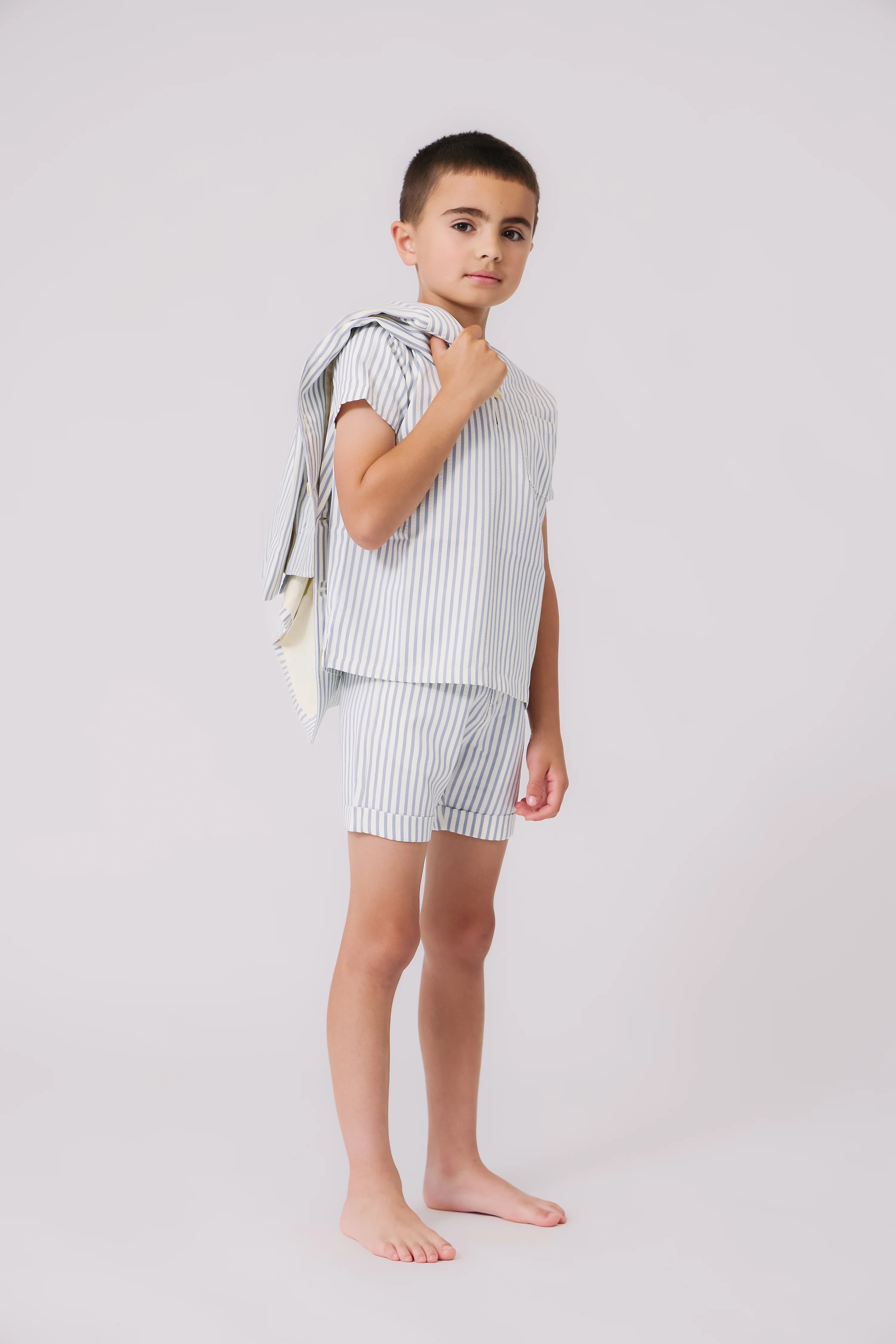 KIPP BLUE STRIPED BUTTON SHIRT [FINAL SALE] - Image 2
