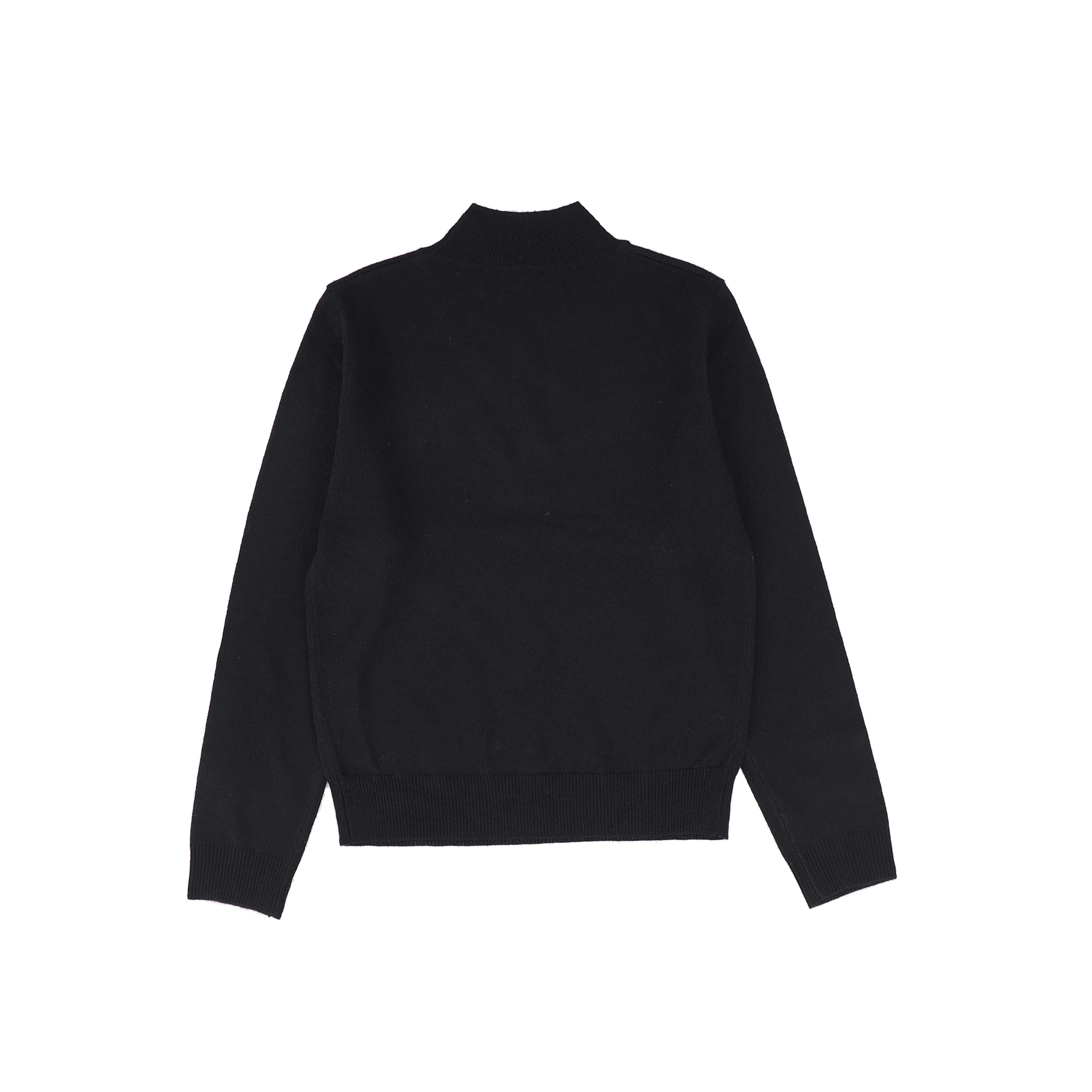 Le Bourdon Black Silk Knit Mock Neck Sweater [FINAL SALE] - Image 2