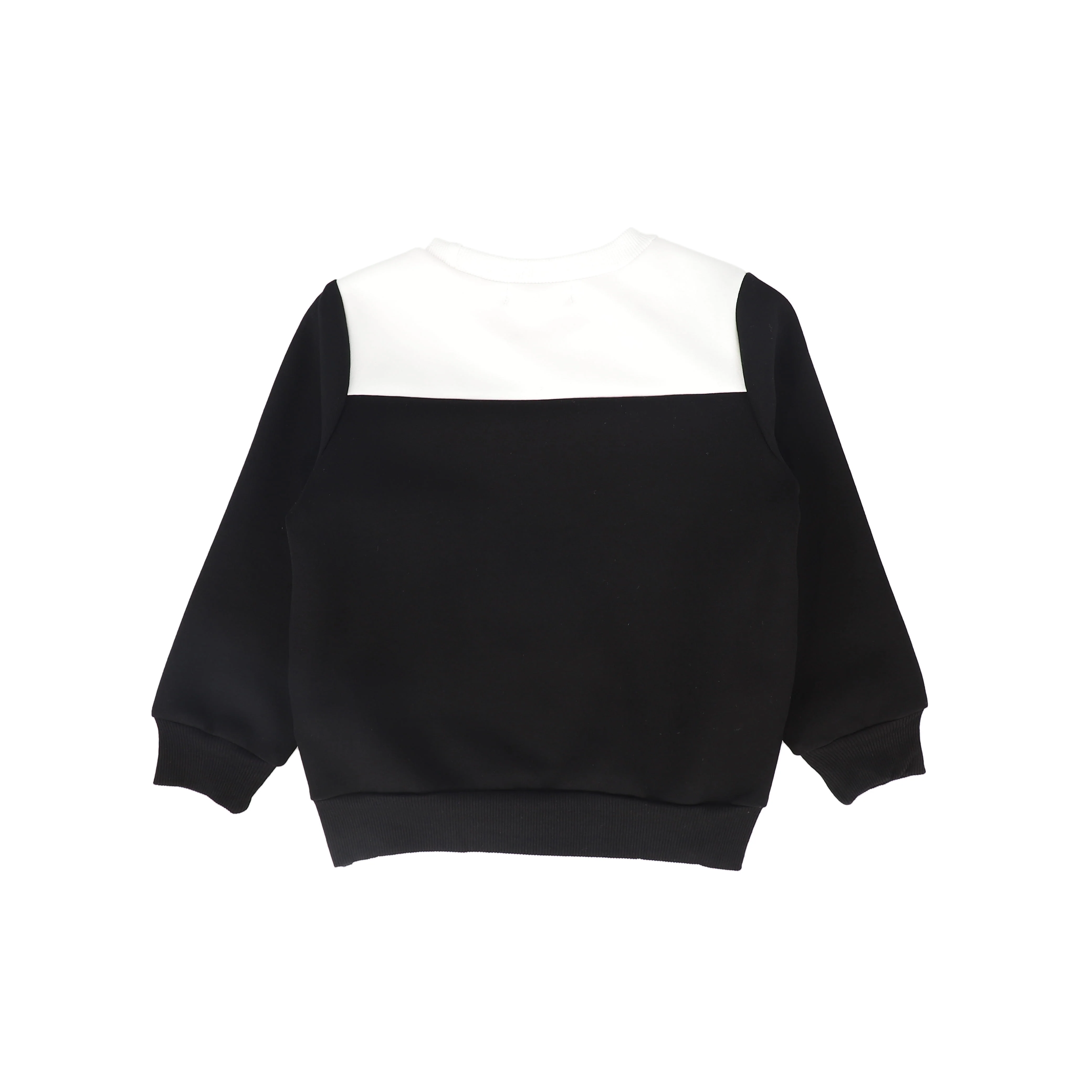 LE BOURDON BLACK/WHITE COLOR BLOCK BEE SWEATSHIRT [FINAL SALE] - Image 2
