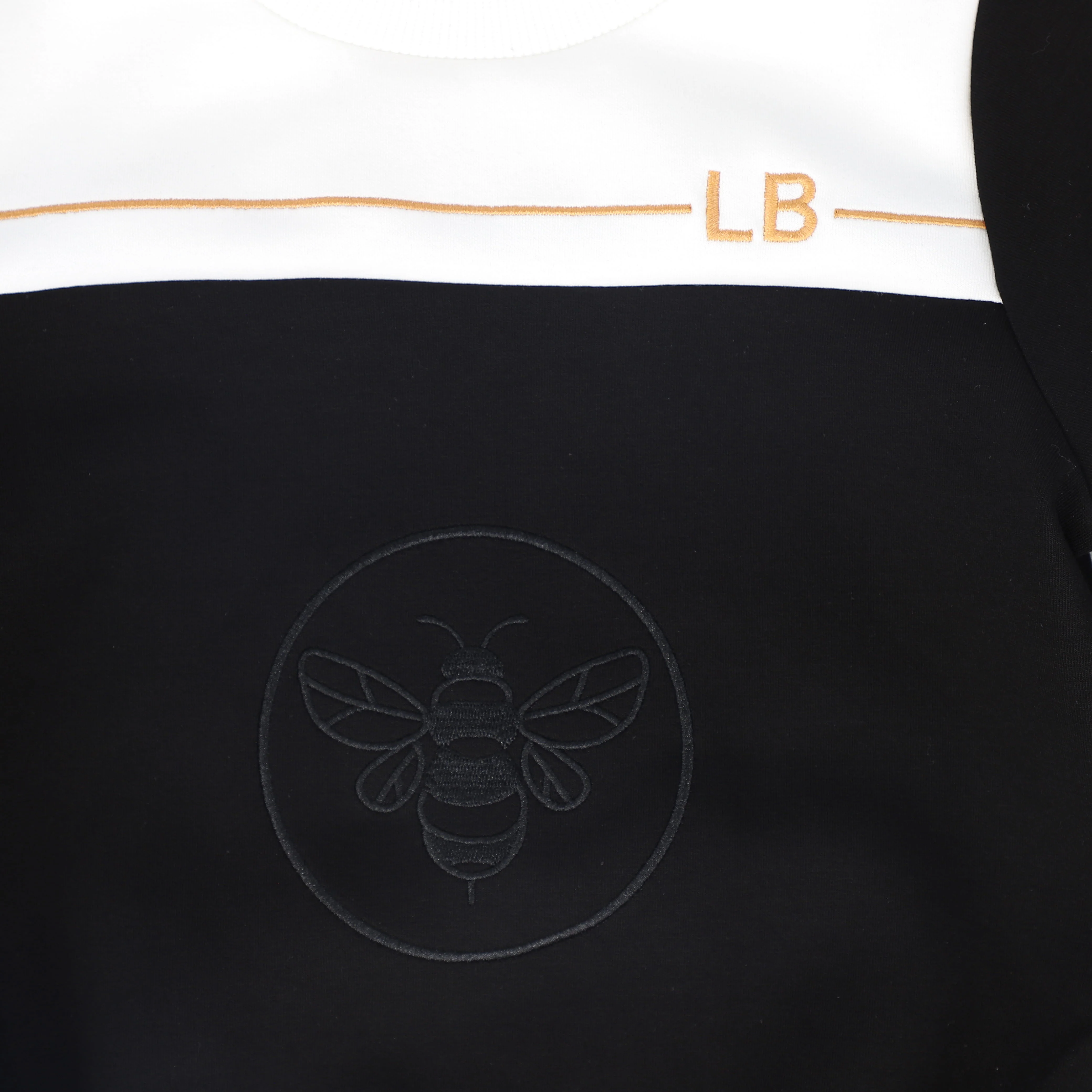 LE BOURDON BLACK/WHITE COLOR BLOCK BEE SWEATSHIRT [FINAL SALE] - Image 3