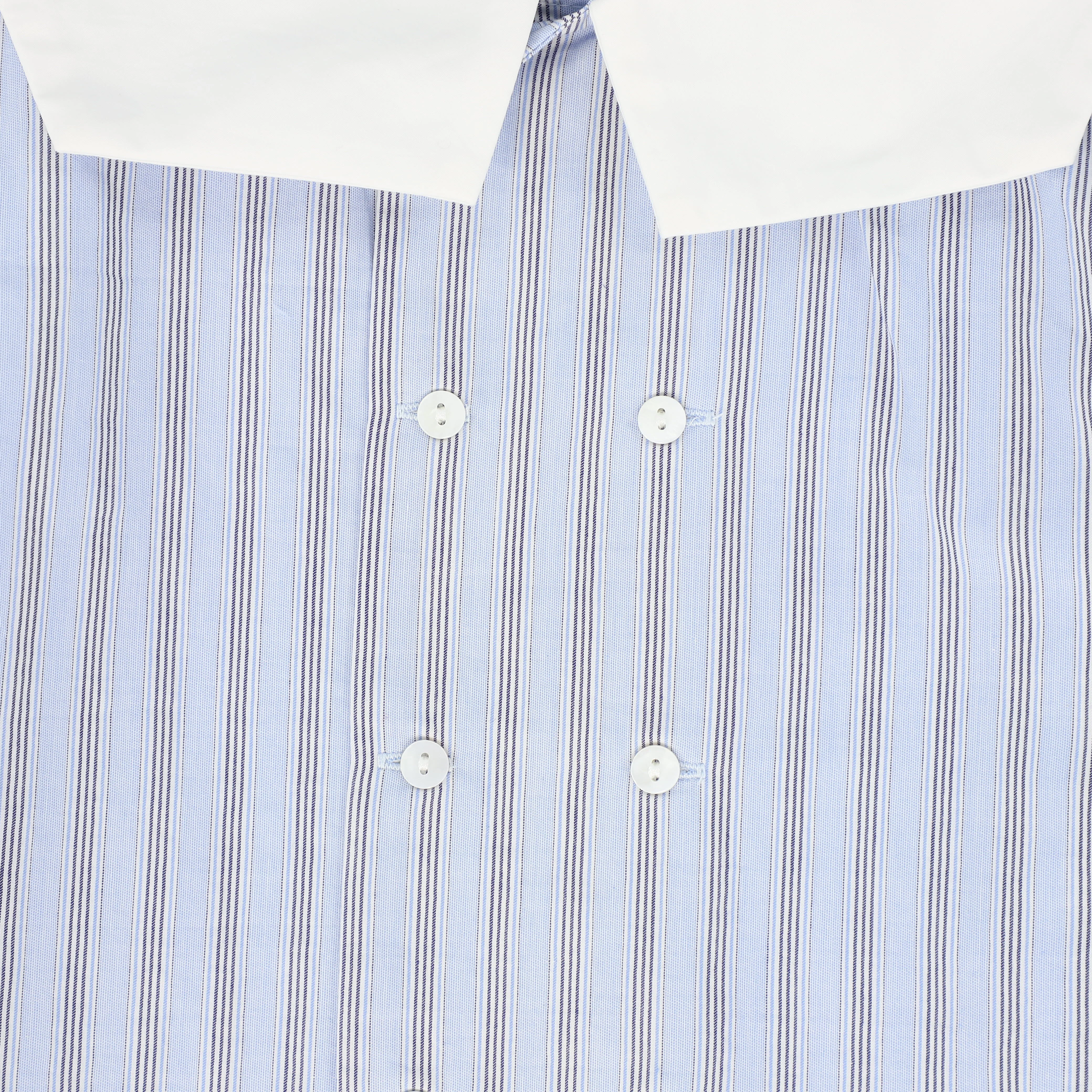 LE BOURDON BLUE DOUBLE STRIPE SAILOR COLLAR BLOUSE [FINAL SALE] - Image 3