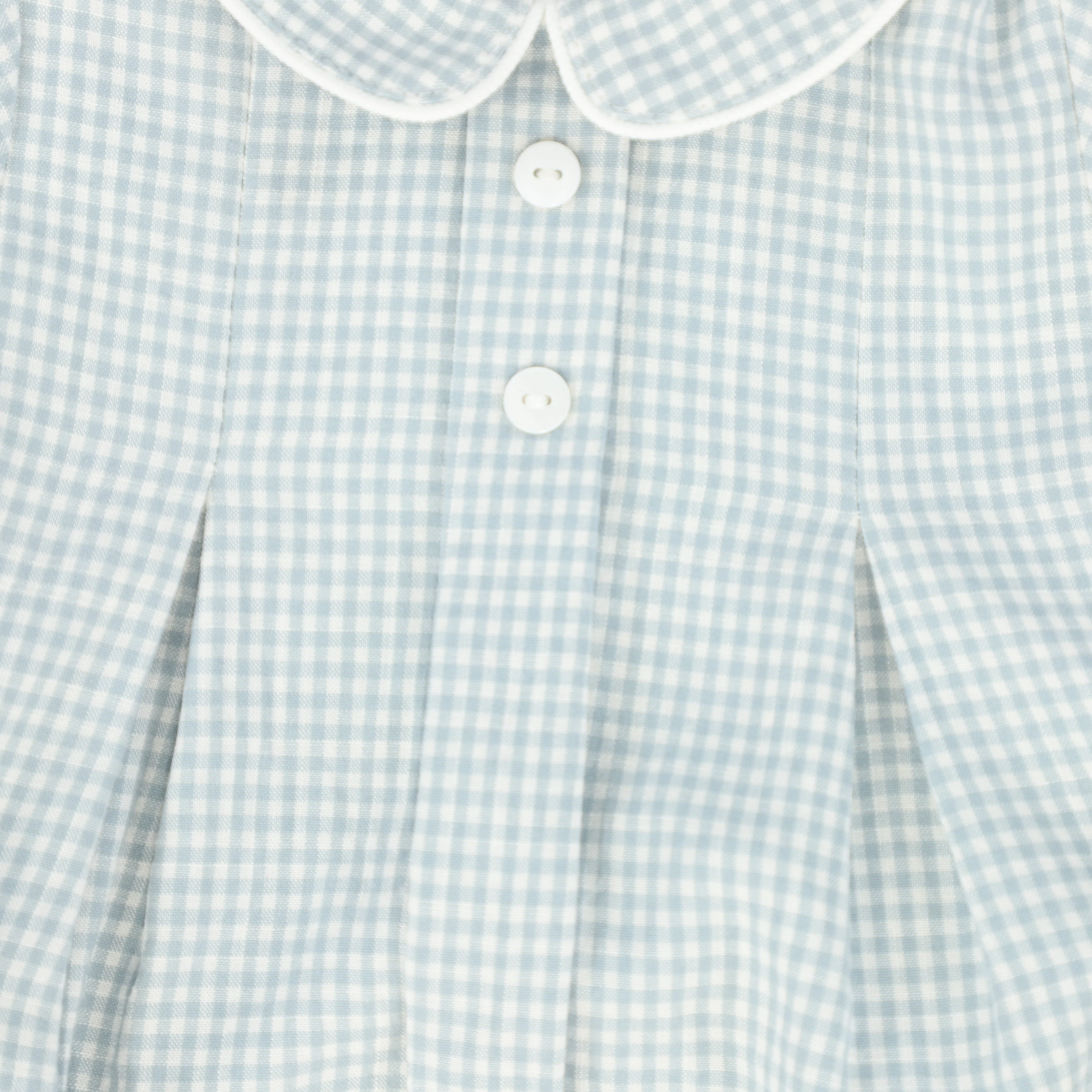 LE BOURDON BLUE LINEN PLEAT ROMPER [FINAL SALE] - Image 3