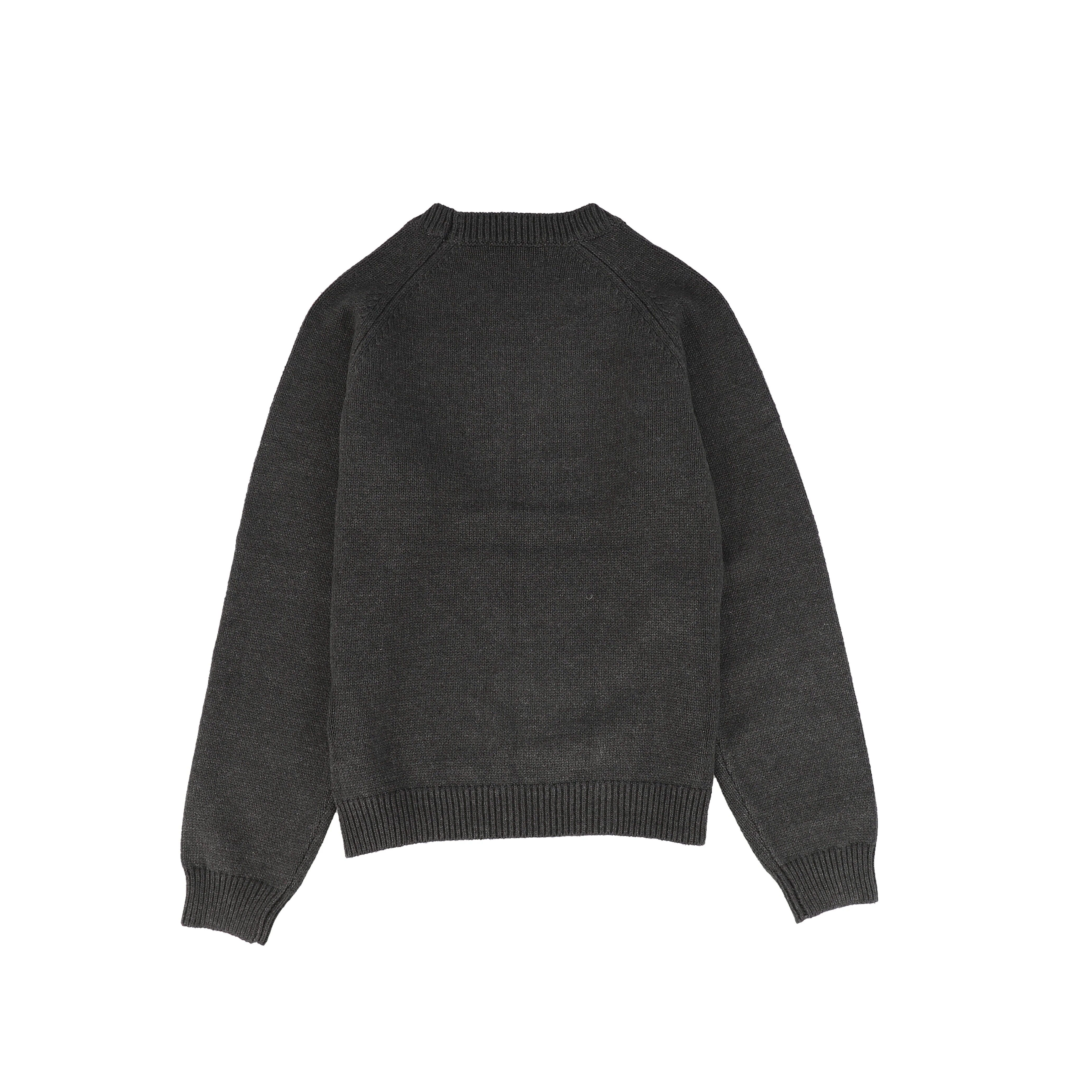 LE BOURDON CHARCOAL BRAIDED KNIT SWEATER [FINAL SALE] - Image 2