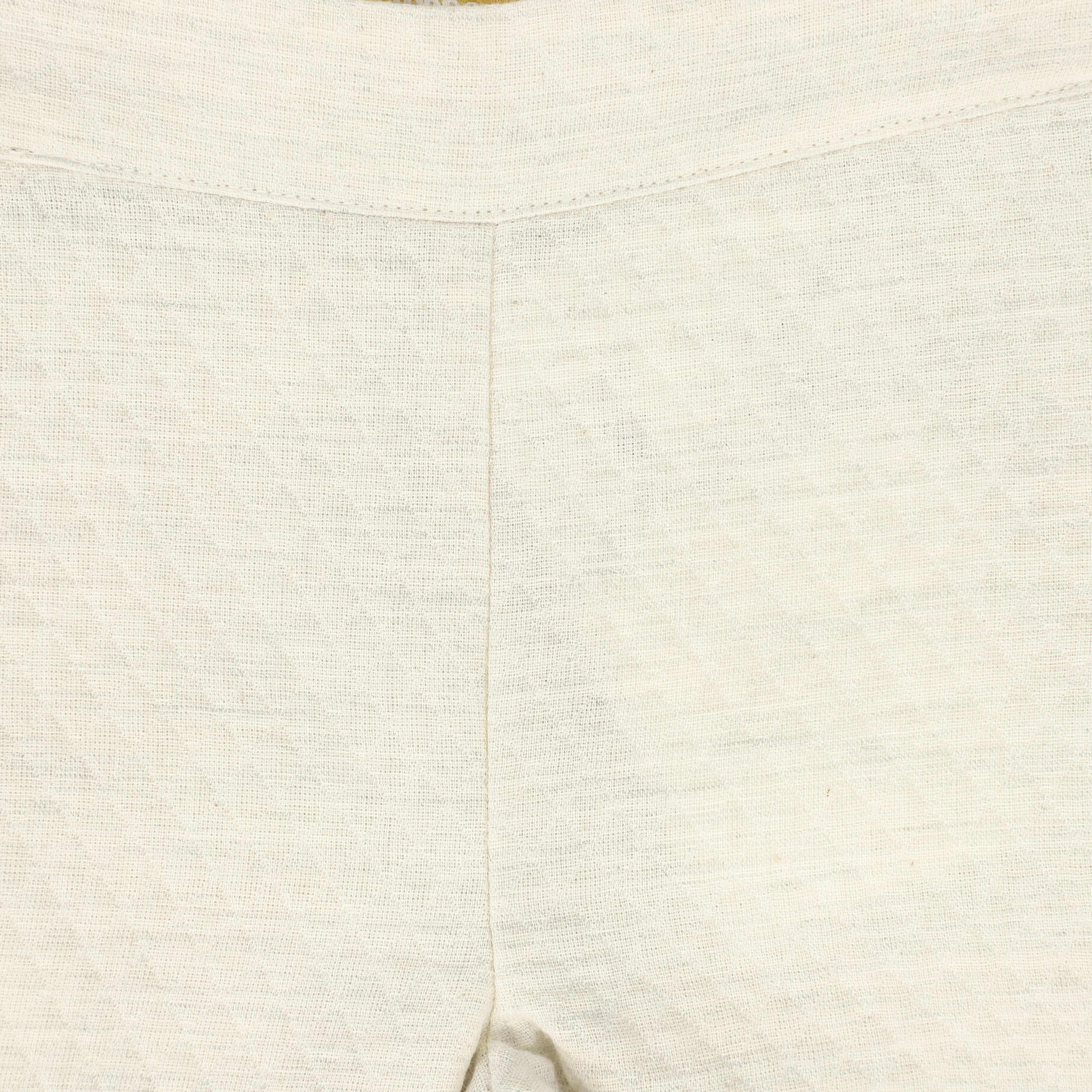 LE BOURDON CREAM TEXTURED BUTTON SHORTS [FINAL SALE] - Image 3