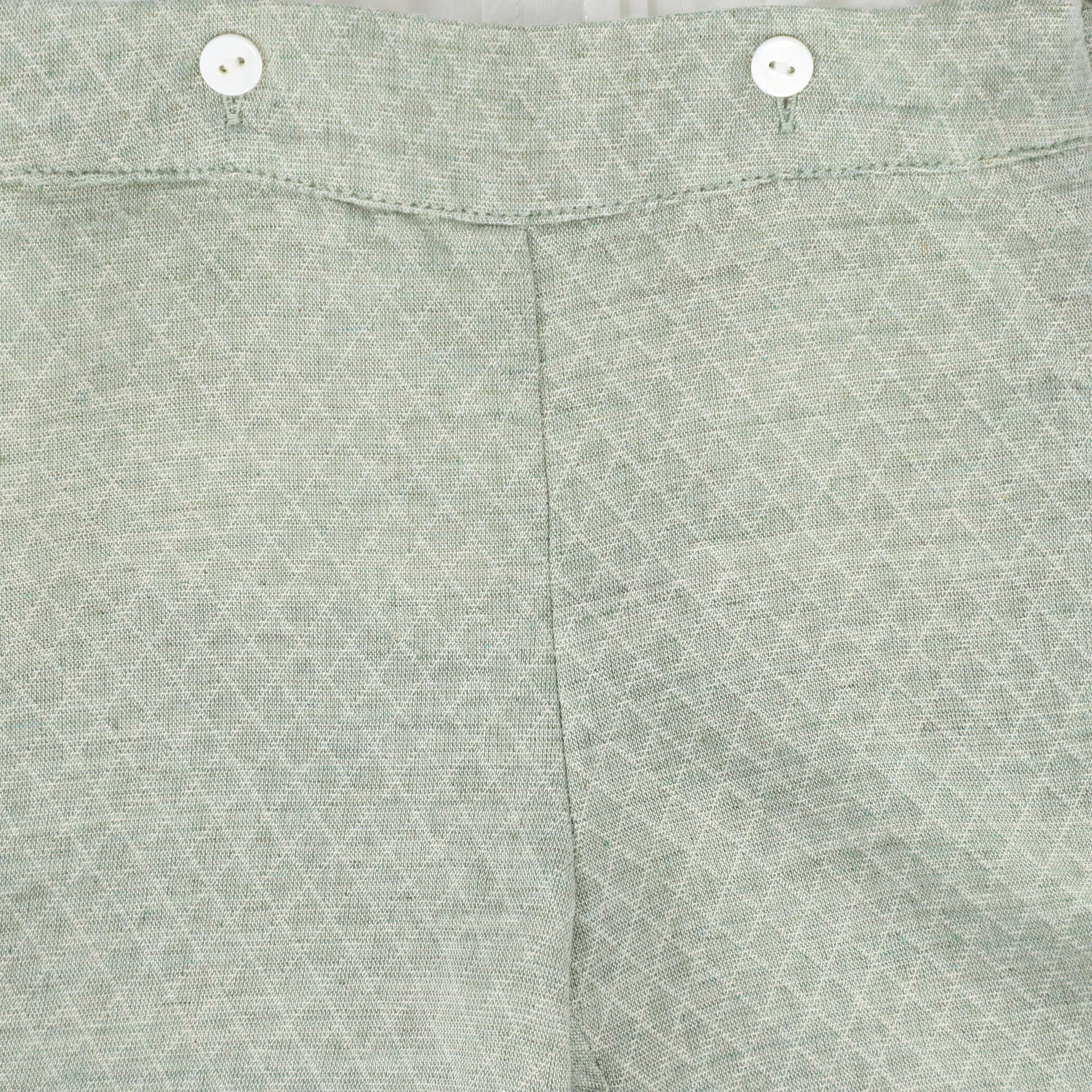 LE BOURDON GREEN TEXTURED PIPED TRIM SHORTS SET [FINAL SALE] - Image 2