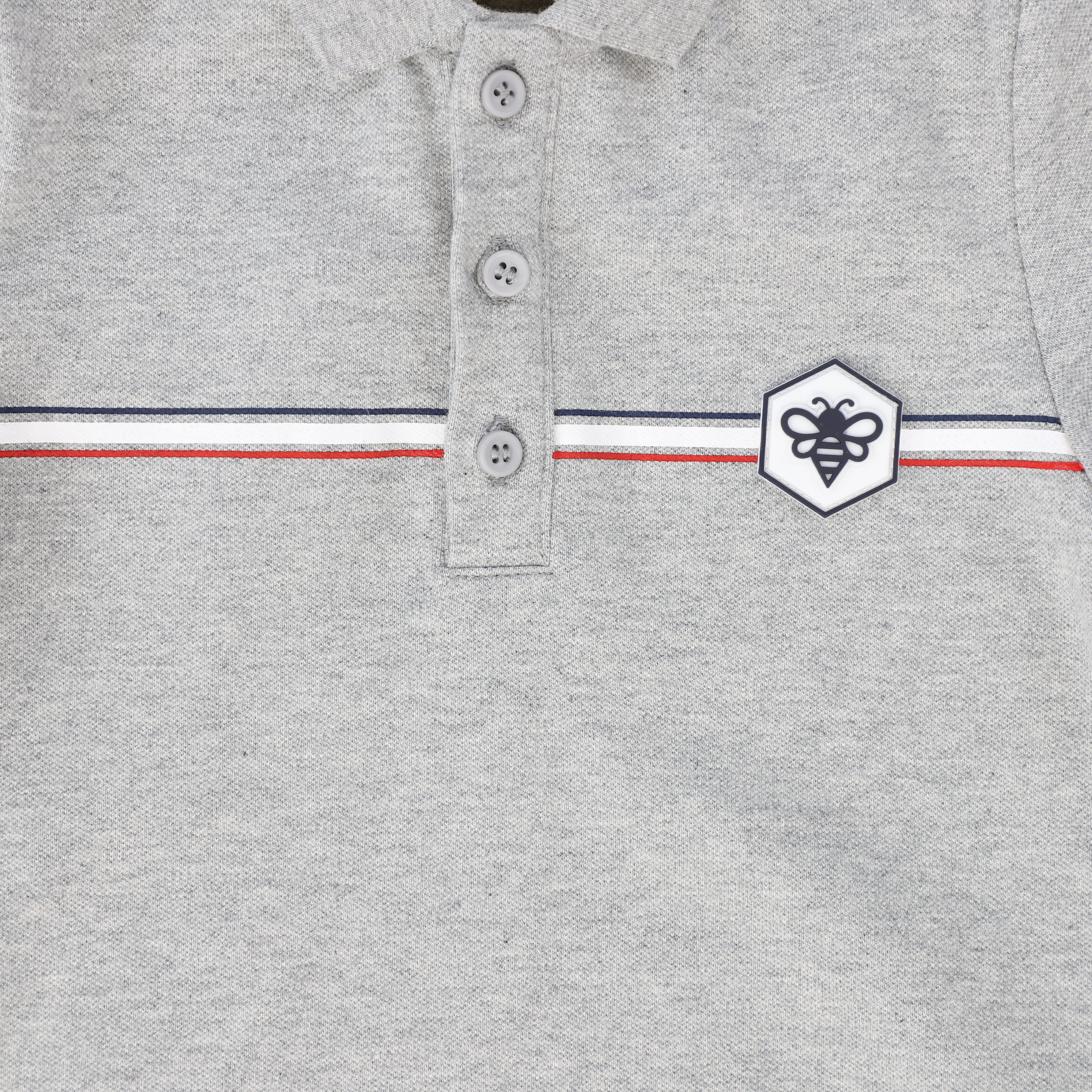 LE BOURDON GREY BEE PATCH POLO [FINAL SALE] - Image 3