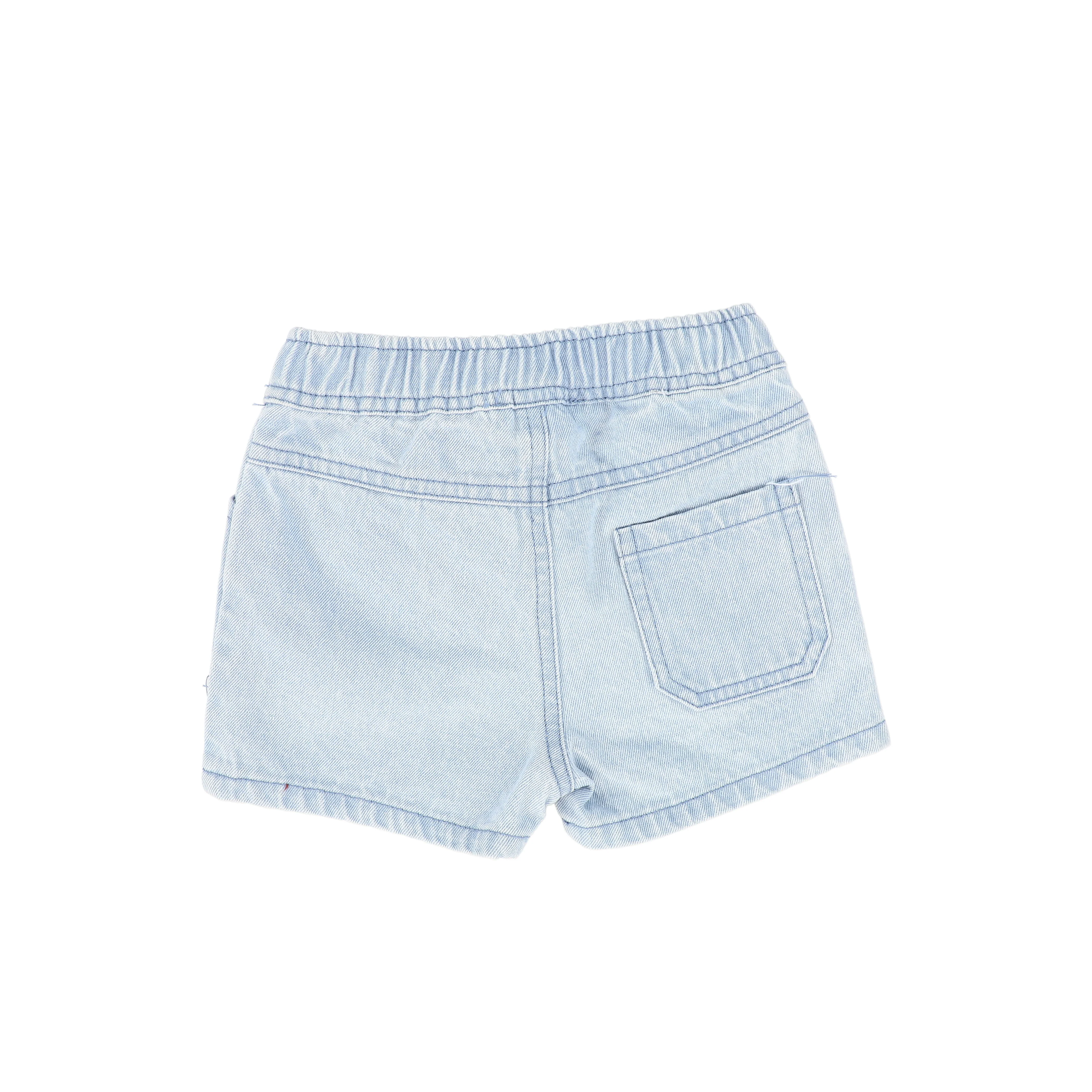 LE BOURDON LIGHT BLUE DENIM POCKET SHORTS [FINAL SALE] - Image 2