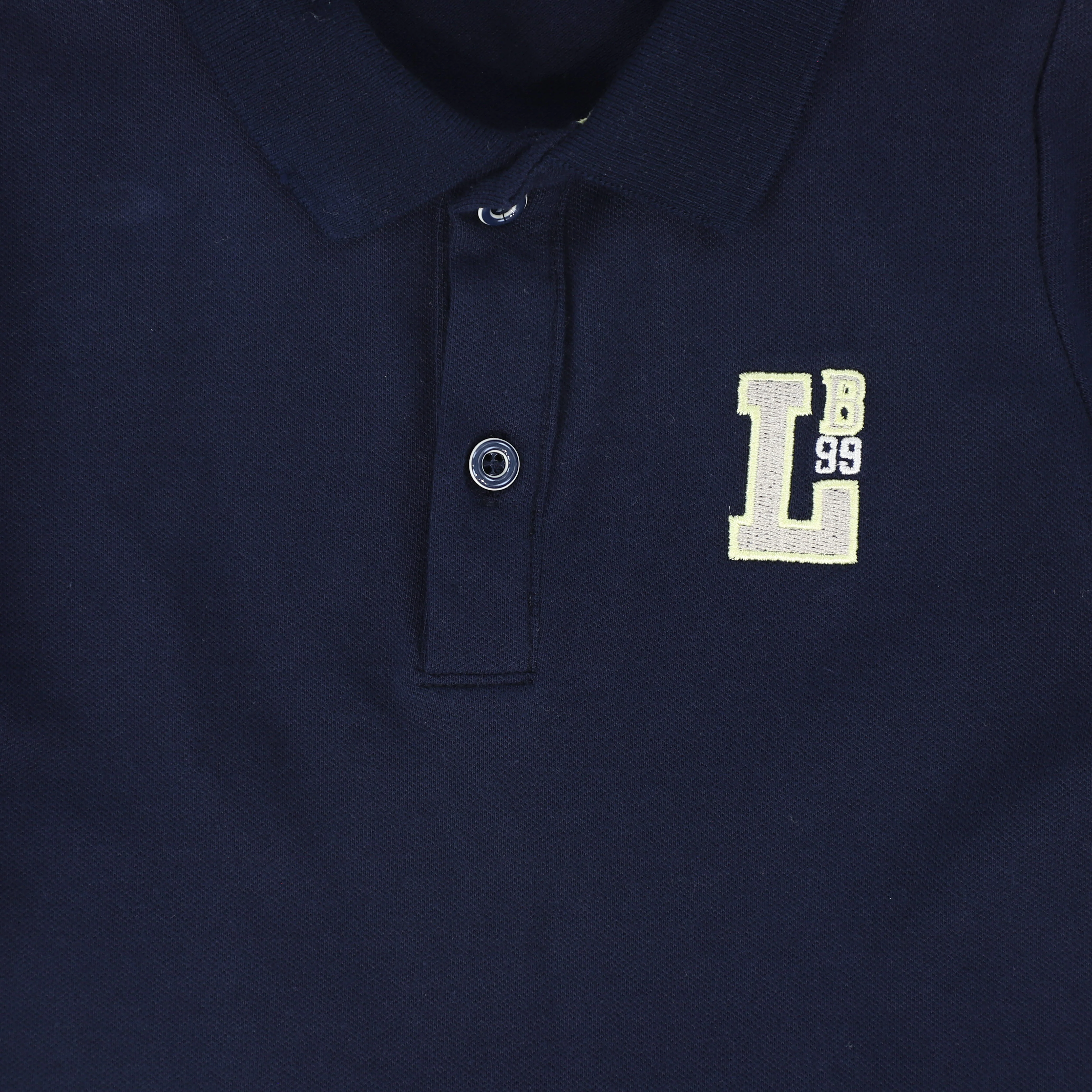 LE BOURDON NAVY LETTER PATCH POLO [FINAL SALE] - Image 3