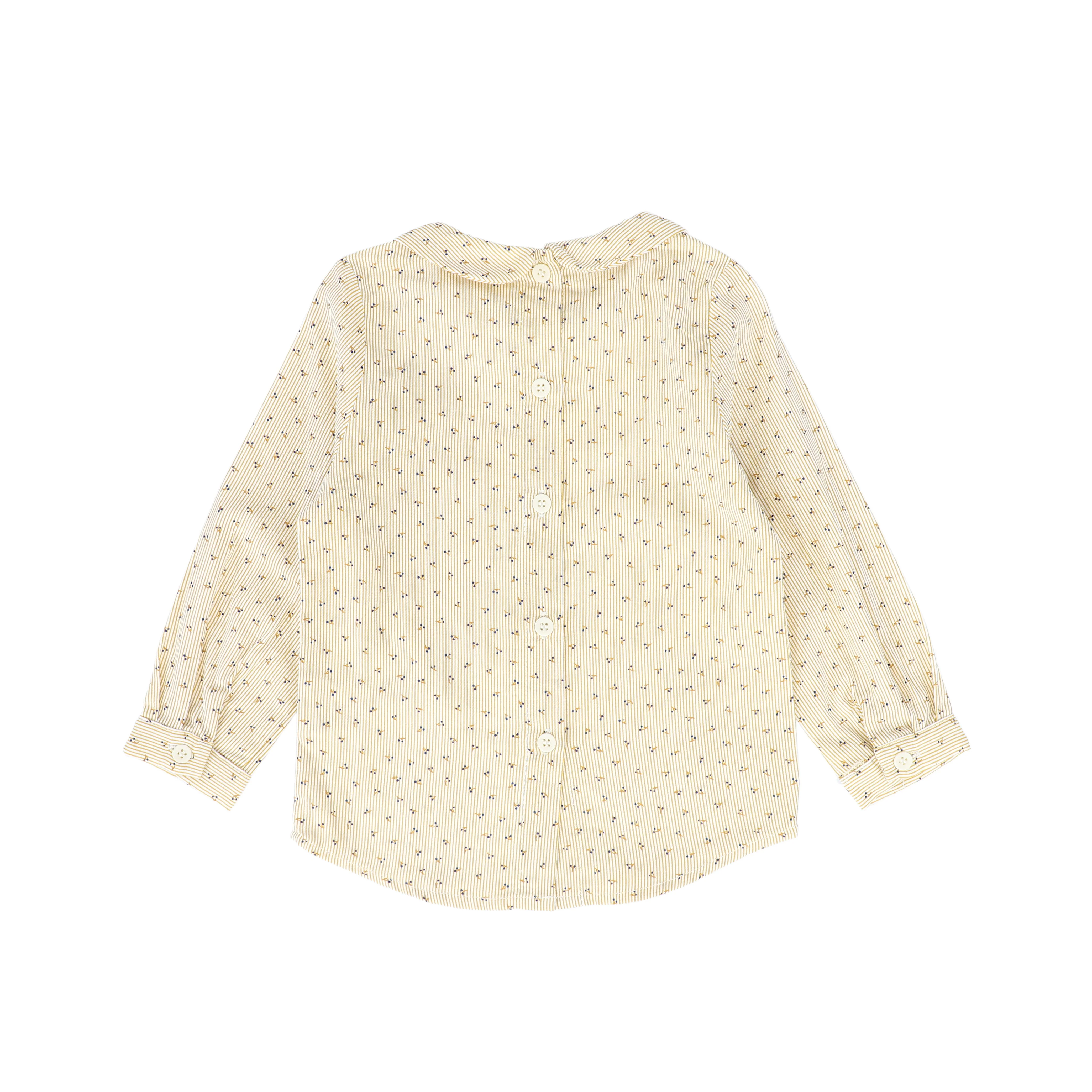 LE BOURDON PALE YELLOW CHERRY BUTTON SHIRT [FINAL SALE] - Image 2