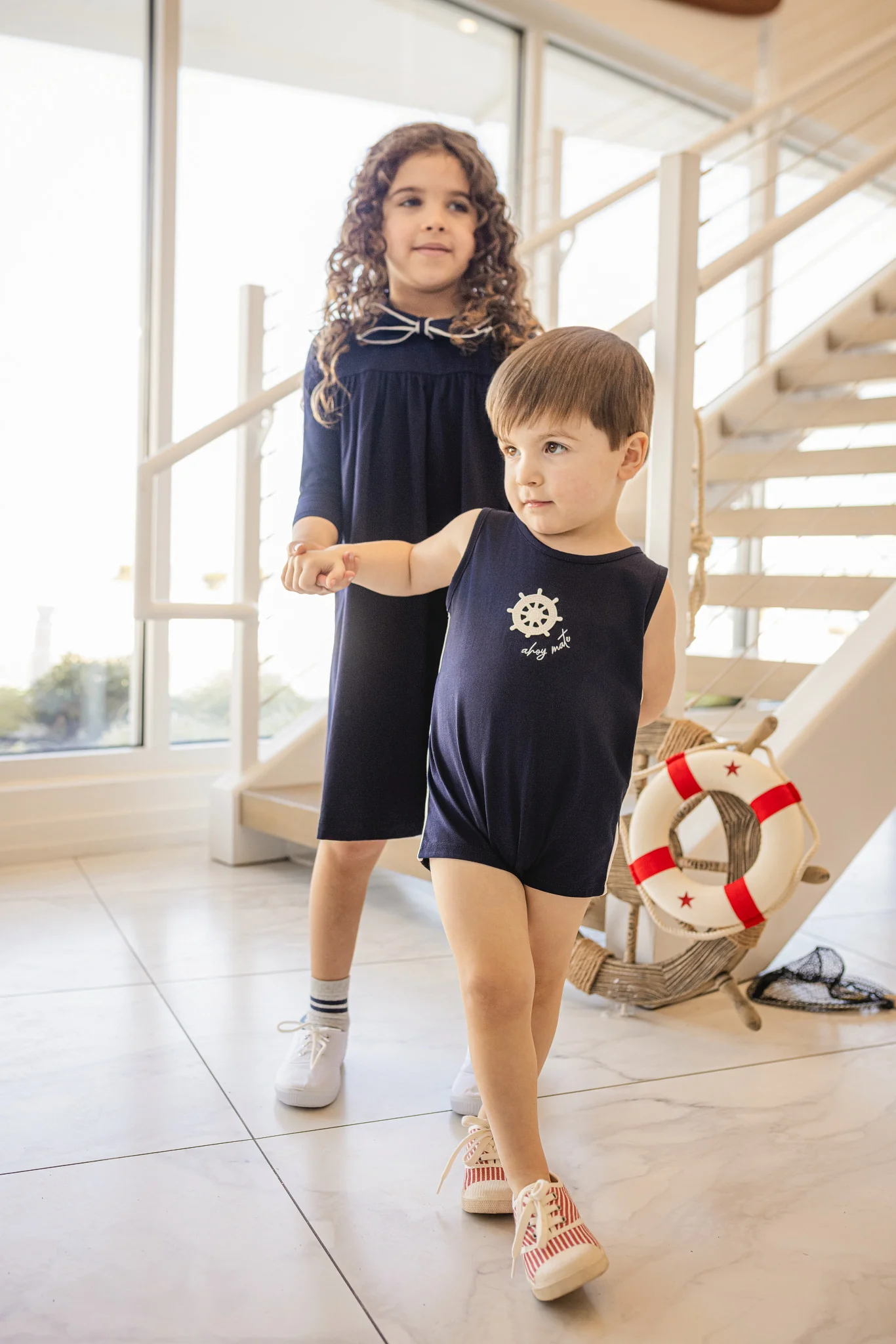 LIMONANA NAVY SAILOR TIE DRESS [FINAL SALE] - Image 2