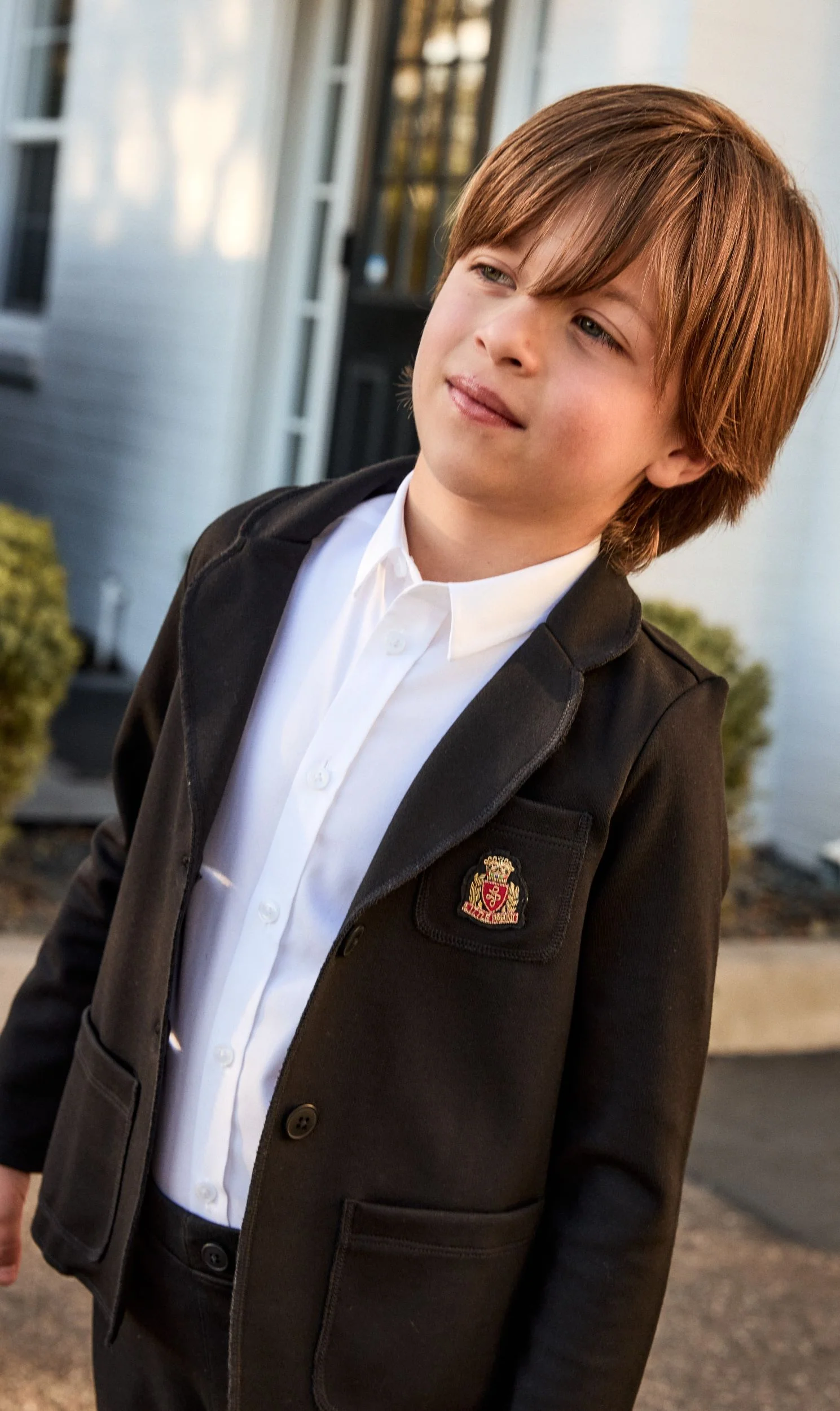 LITTLE PARNI BLACK LOGO BLAZER [FINAL SALE] - Image 2
