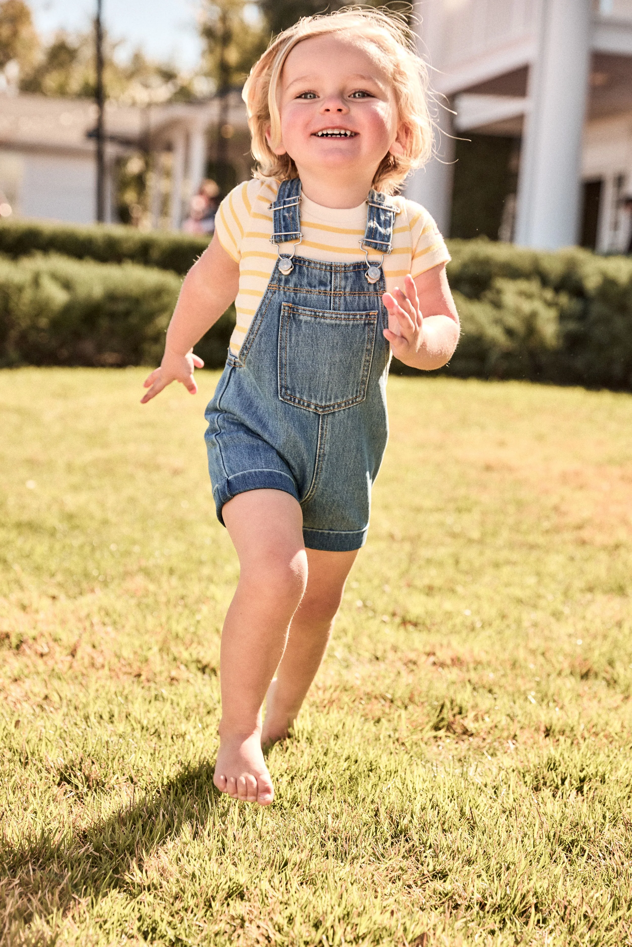LITTLE PARNI BLUE DENIM POCKET OVERALLS [FINAL SALE] - Image 2