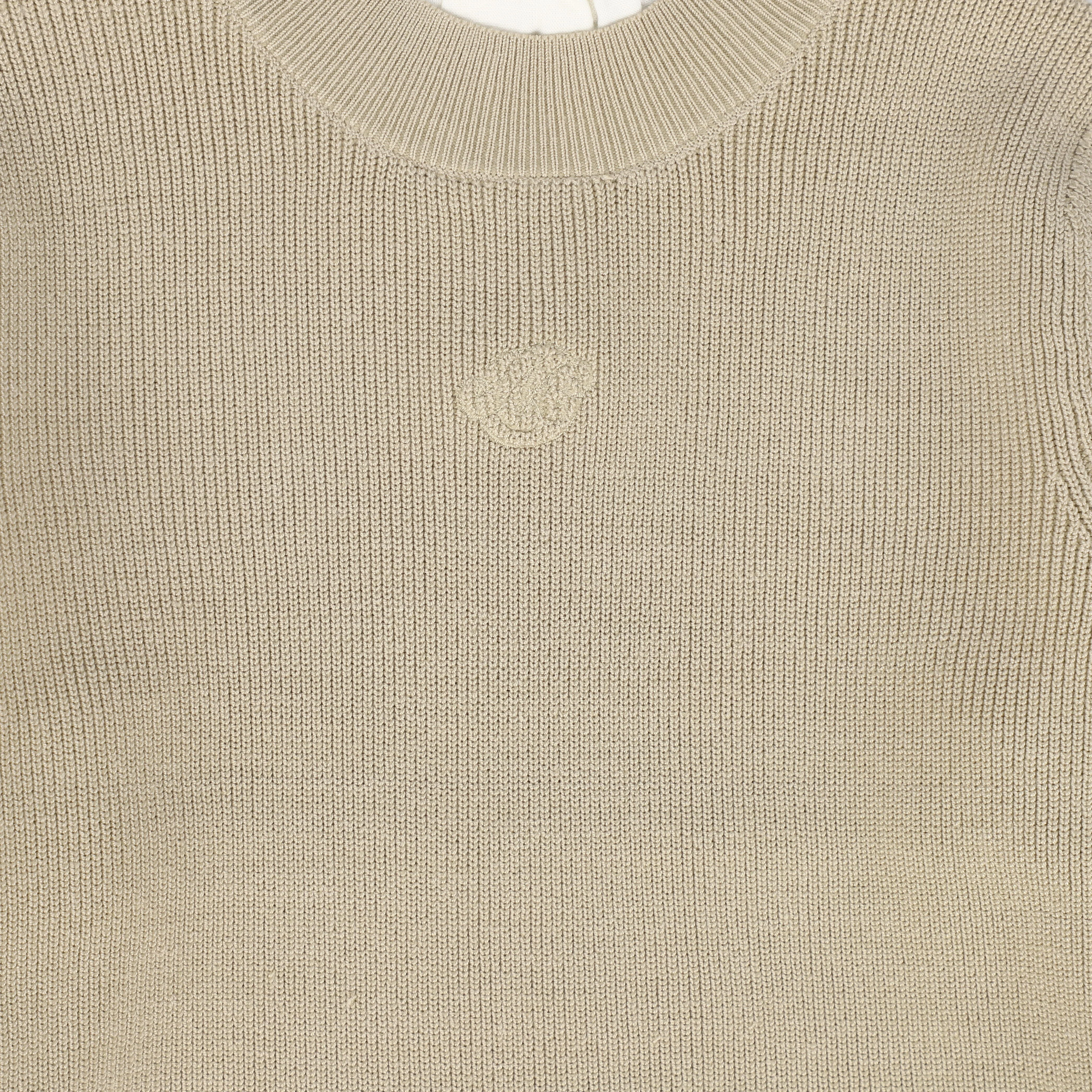 MALLORY AND MERLOT BEIGE RUFFLE KNIT MOCKNECK [FINAL SALE] - Image 2