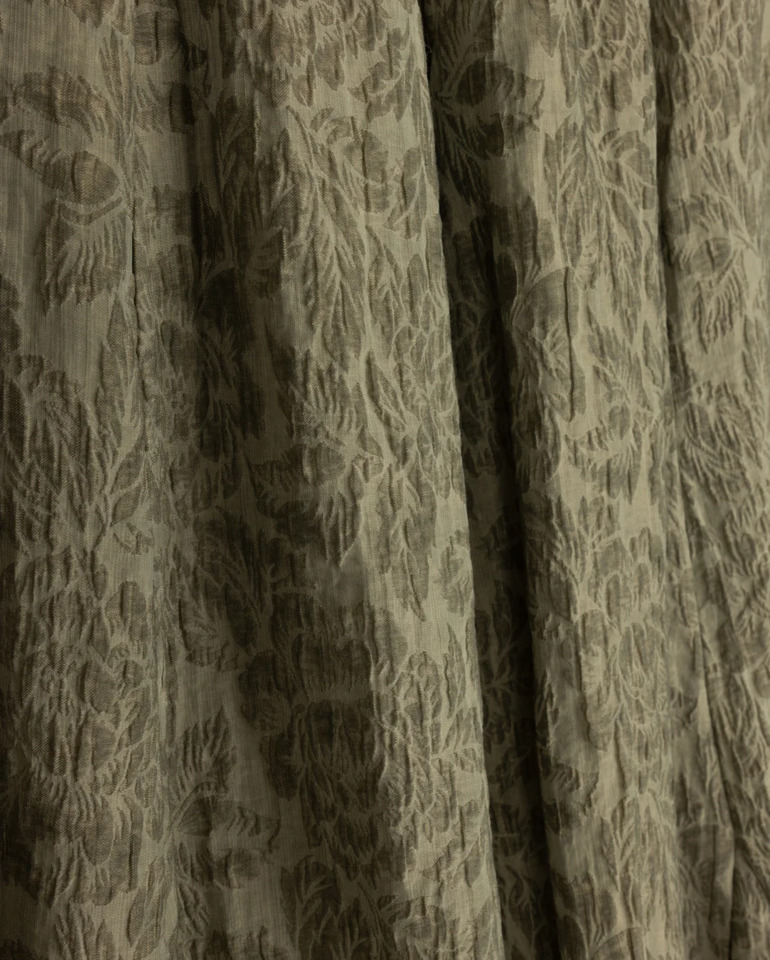 MALLORY AND MERLOT OLIVE GREEN LEAF PRINT BUBBLE SKIRT [FINAL SALE] - Image 2