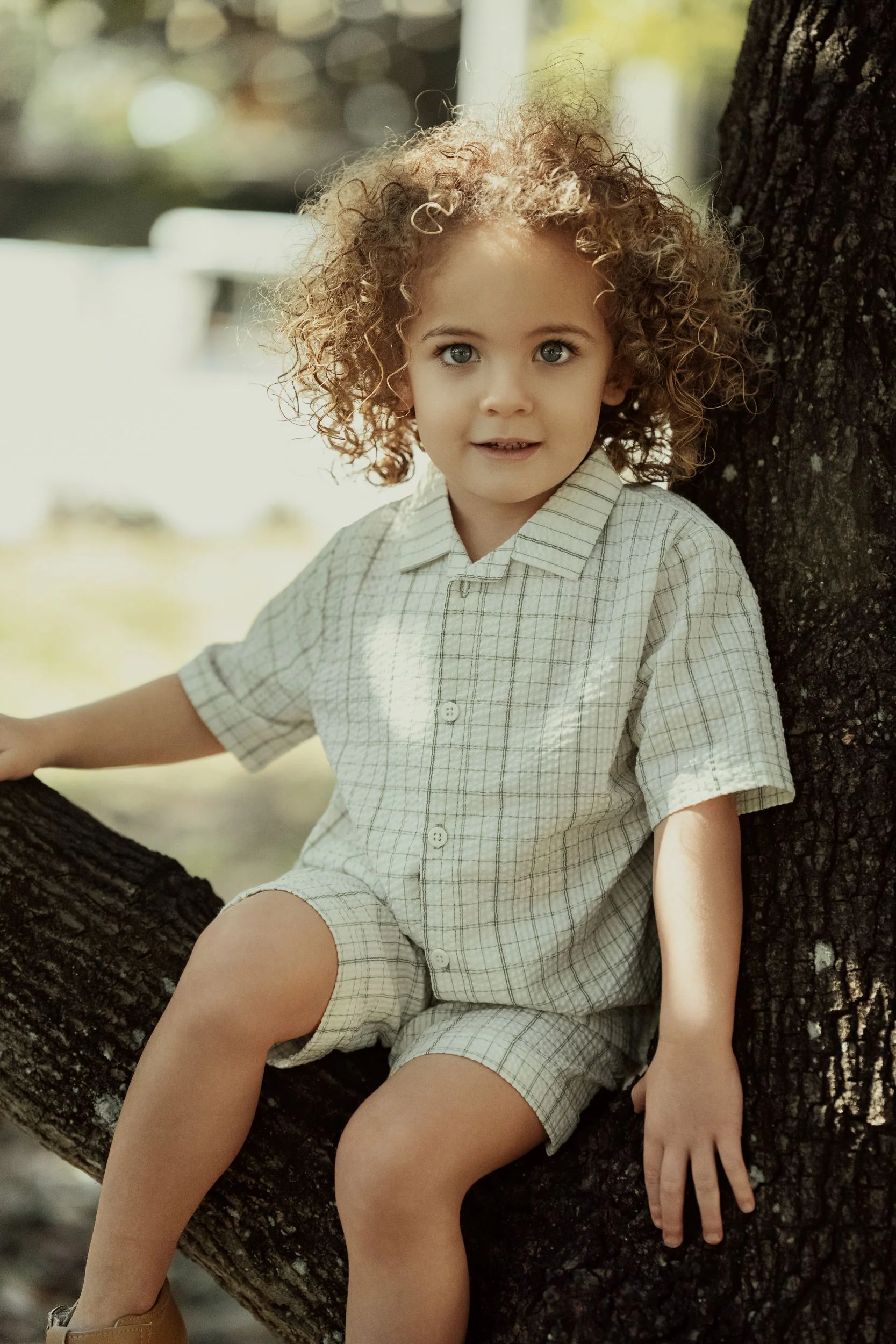 MANN GREEN PLAID COLLAR SHIRT SET [FINAL SALE] - Image 2