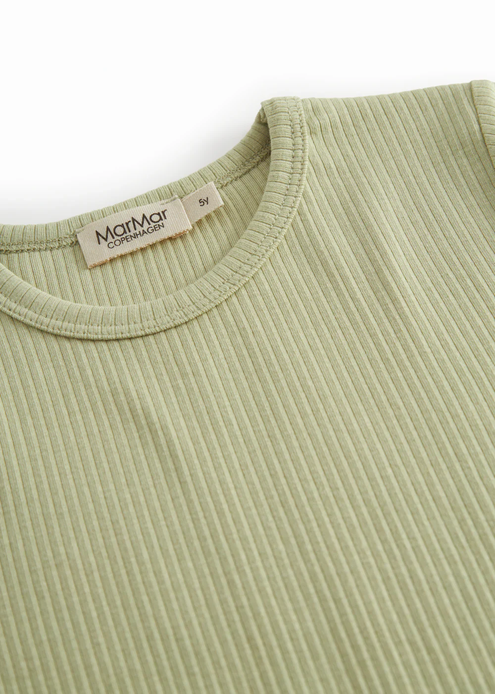 MARMAR COPENHAGEN SAGE GREEN RIBBED T-SHIRT [FINAL SALE] - Image 3