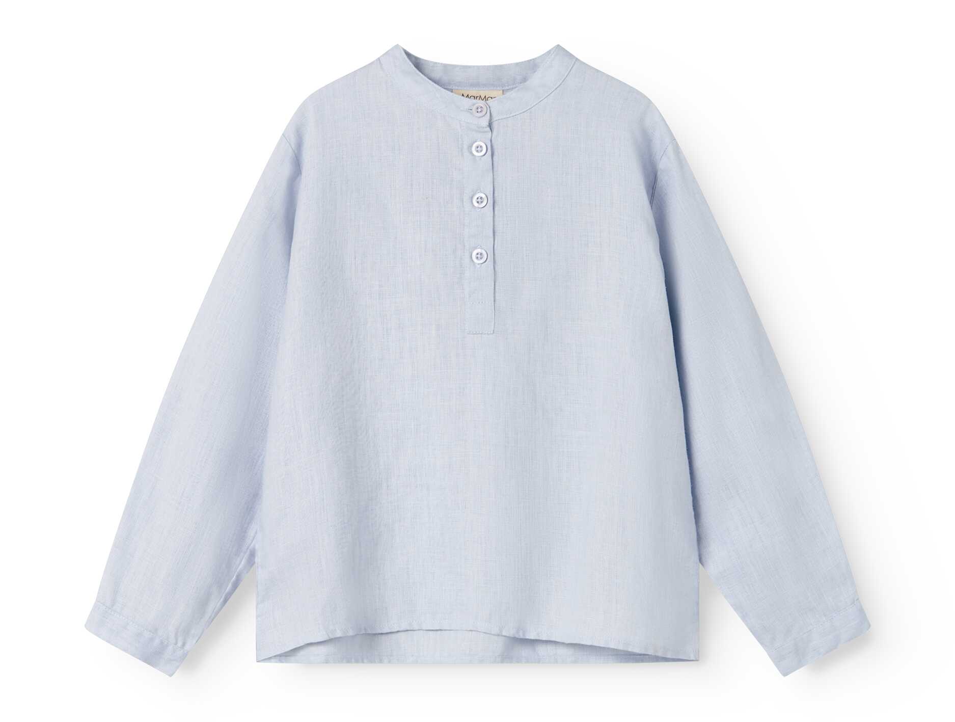 MARMAR COPENHAGEN BLUE LINEN BUTTON SHIRT [FINAL SALE] - Image 2