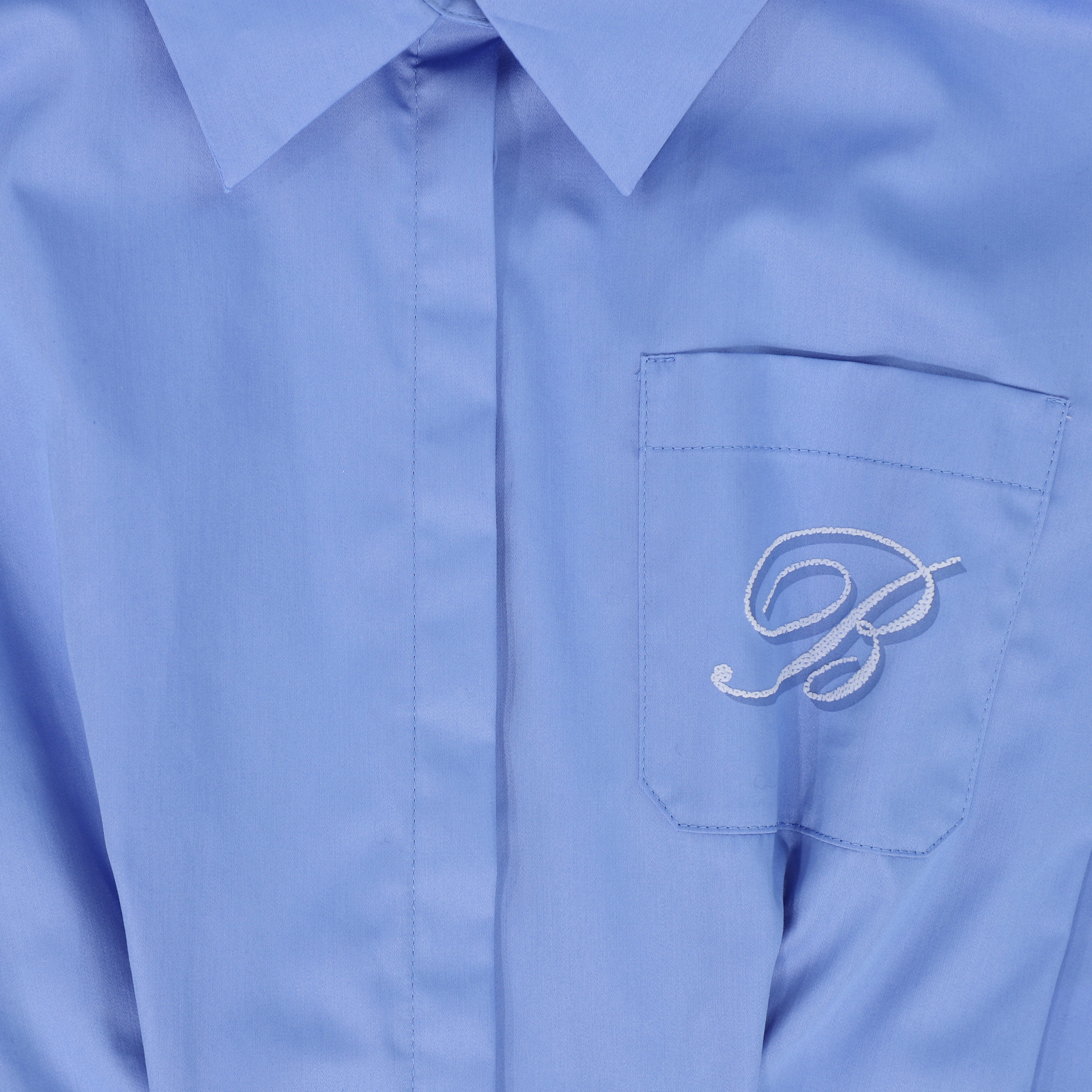 MISS BLUMARINE OXFORD BLUE SLEEVELESS LOGO BLOUSE [FINAL SALE] - Image 3