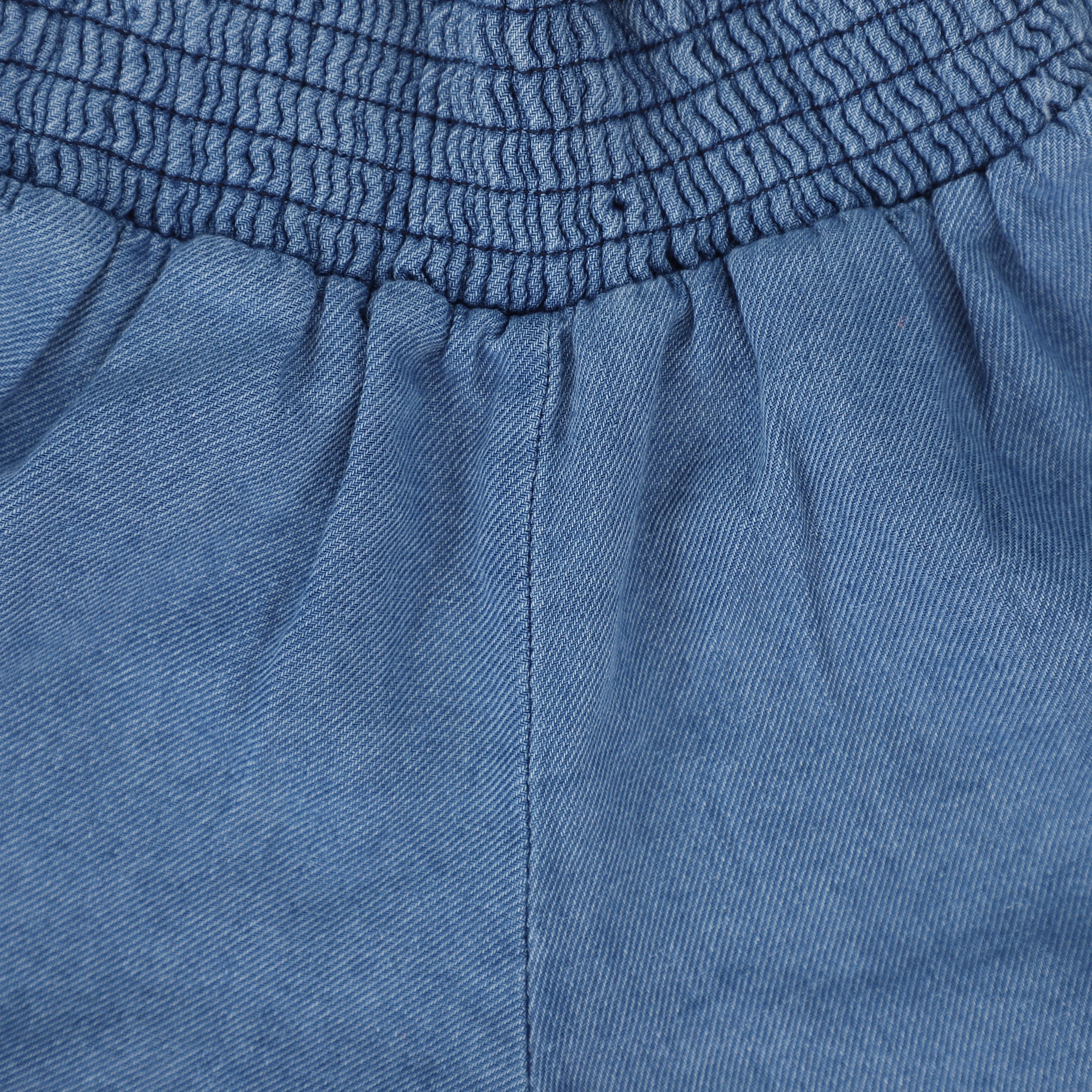 MY LITTLE COZMO BLUE TWILL DENIM SHORTS [FINAL SALE] - Image 3