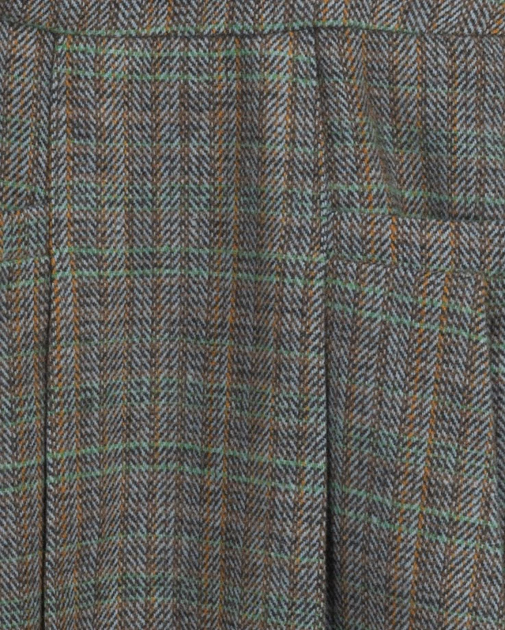 ONE CHILD GREY/MINT SMALL PLAID BOW POCKET SKIRT [FINAL SALE] - Image 2