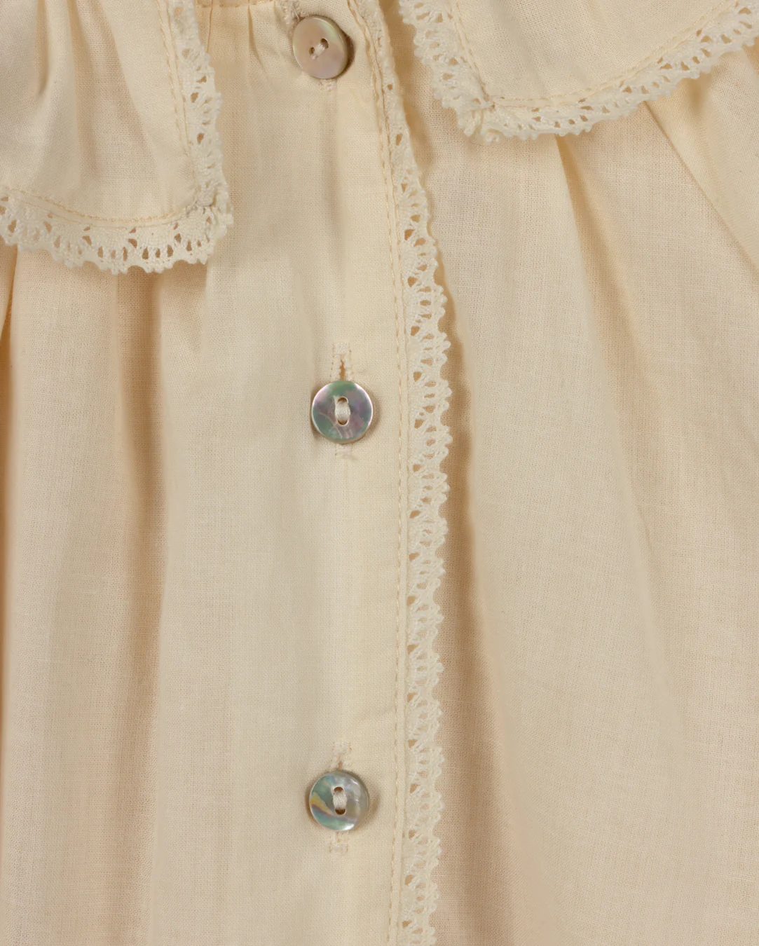 PAPILLON CREAM TRIM DETAILED BLOUSE [FINAL SALE] - Image 2