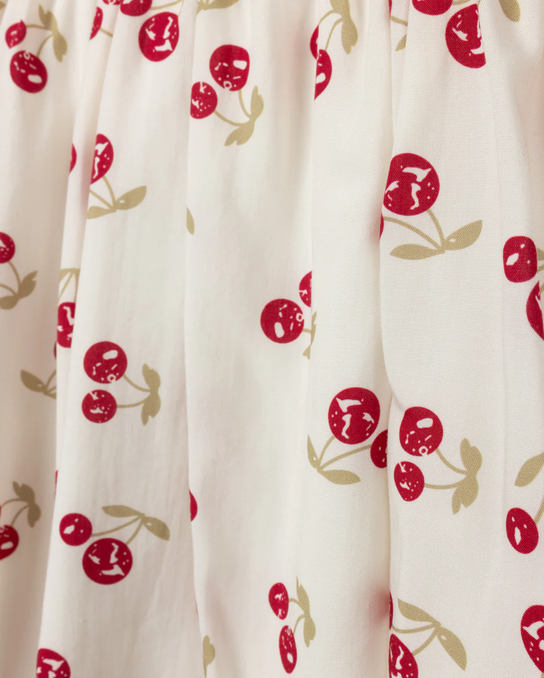 PAPILLON IVORY CHERRY PRINT SKIRT [FINAL SALE] - Image 2